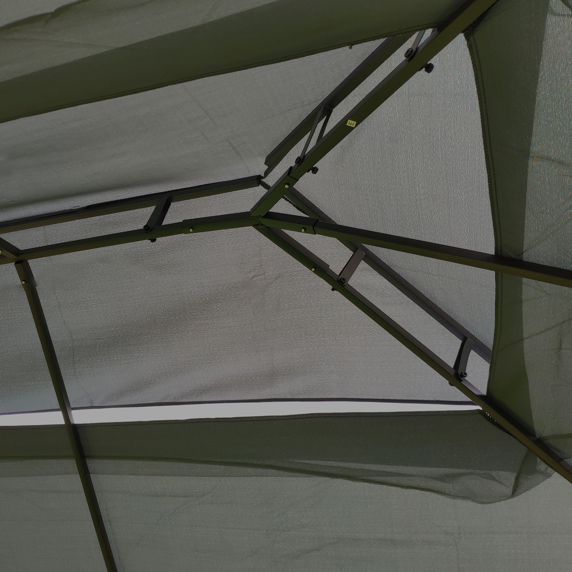 Patio Gazebo Tent With Ventilated Double Roof And Mosquito Net