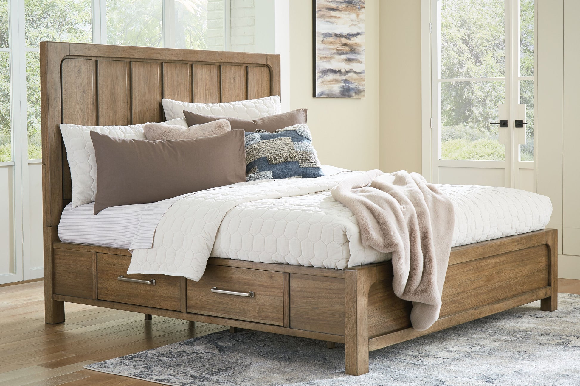 Signature Design by Ashley® Cabalynn - Panel Bed With Storage | Meri Furniture