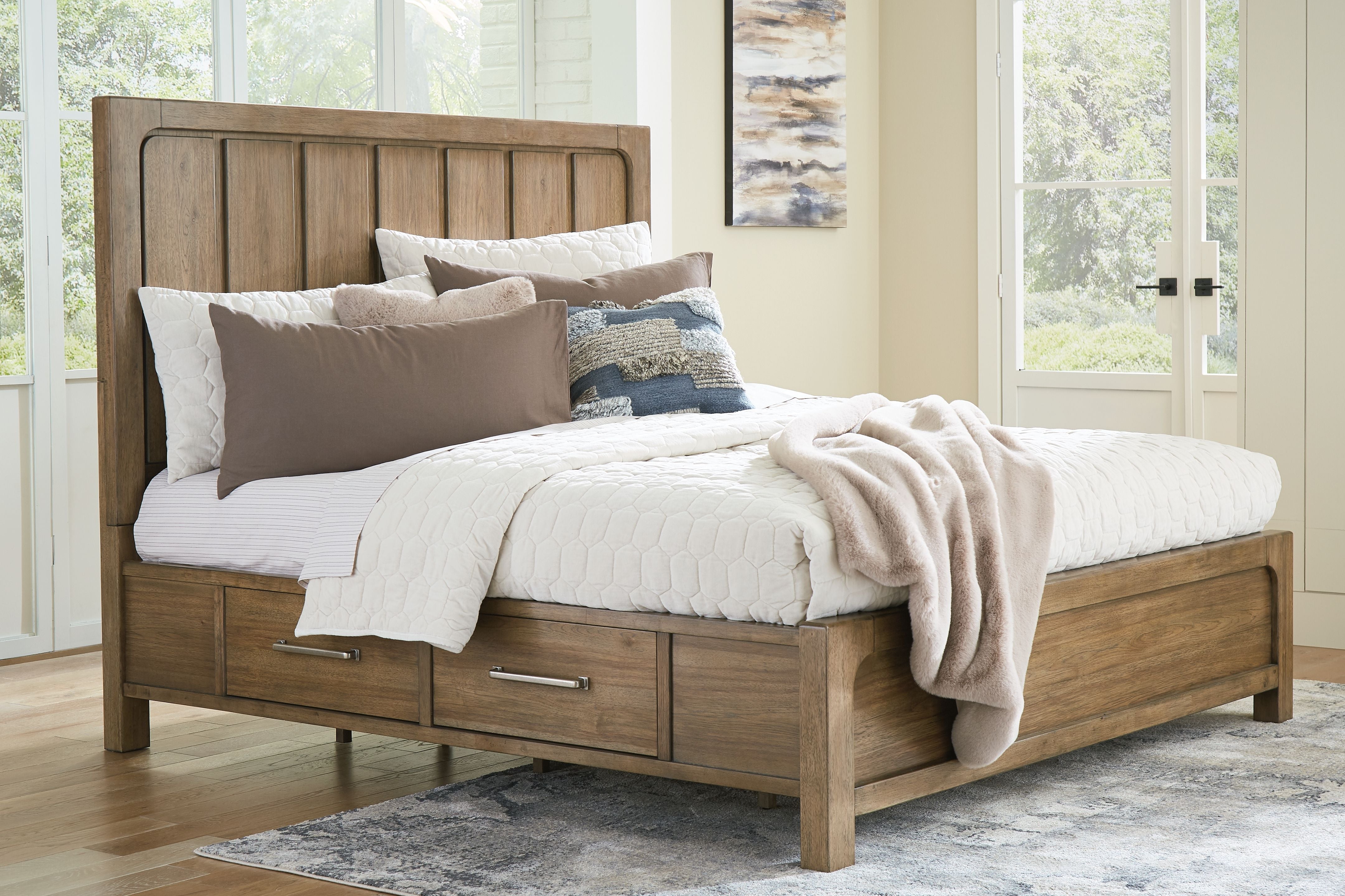 Signature Design by Ashley® Cabalynn - Panel Bed With Storage | Meri Furniture