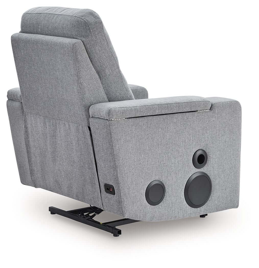 Pineland - Glider Power Recliner With Audio System - Pewter
