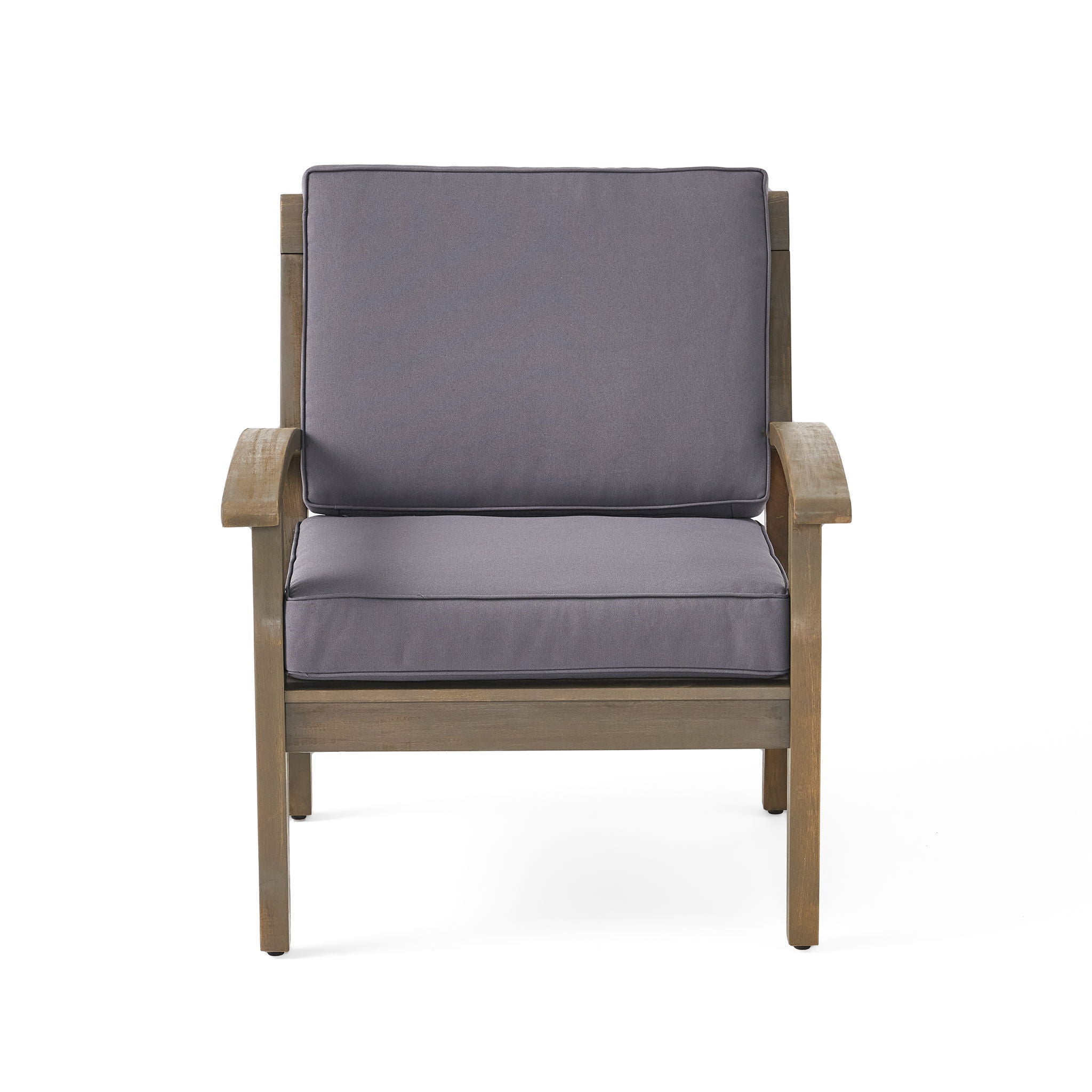 Peyton Club Chair Outdoor Seating Acacia Wood 32.25 X 28.00 X 31.25"