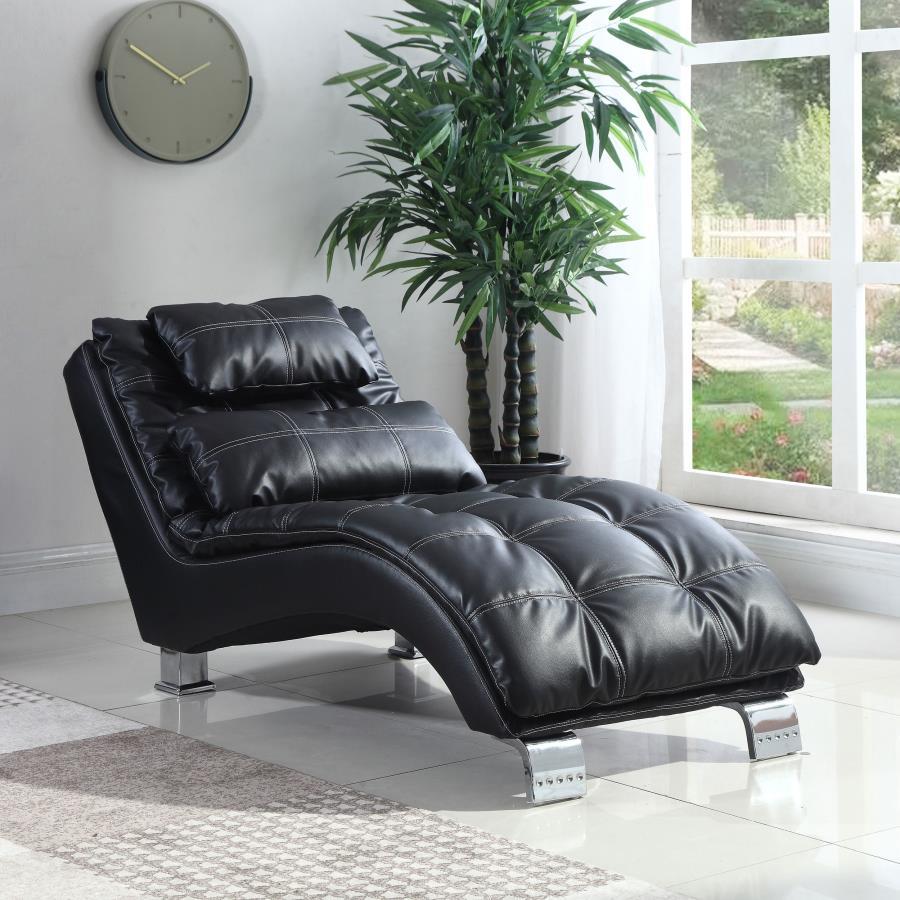 Dilleston - Faux Leather Upholstered Tufted Chaise