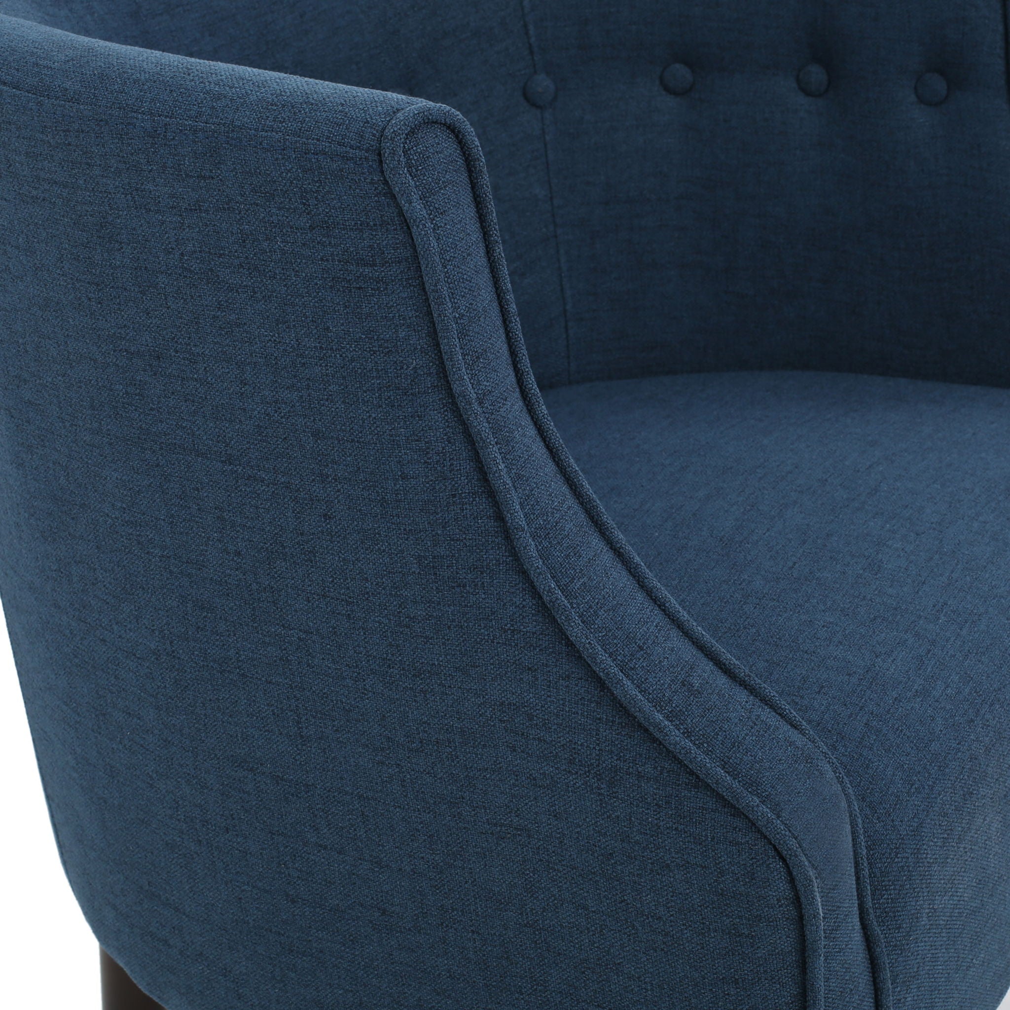 Contemporary Upholstered Club Chair With Button Tufting