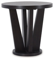 Signature Design by Ashley® Chasinfield - Dark Brown - Round End Table | Meri Furniture