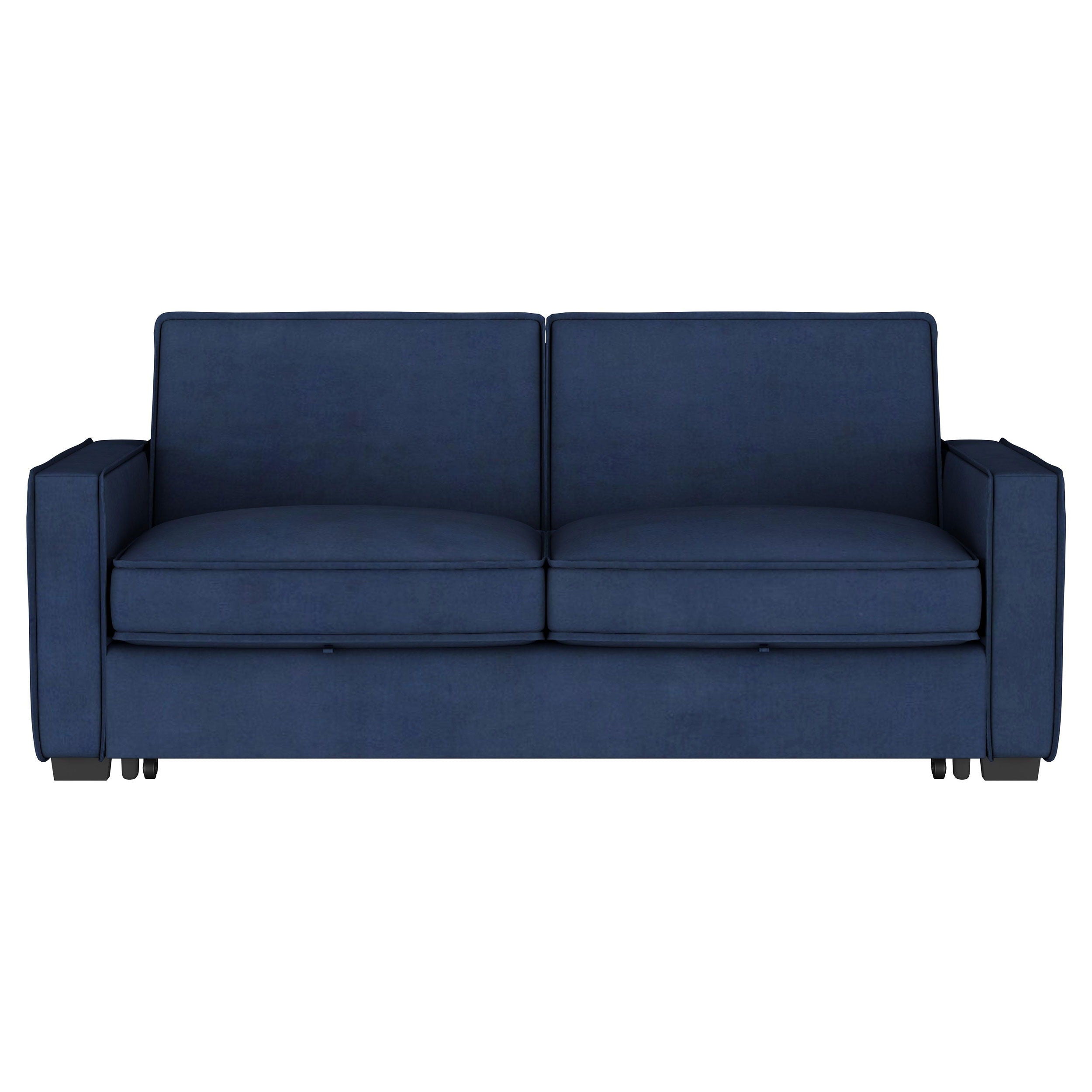 Coaster Fine Furniture Gretchen - Upholstered Convertible Sleeper Sofa Bed - Navy Blue | Meri Furniture