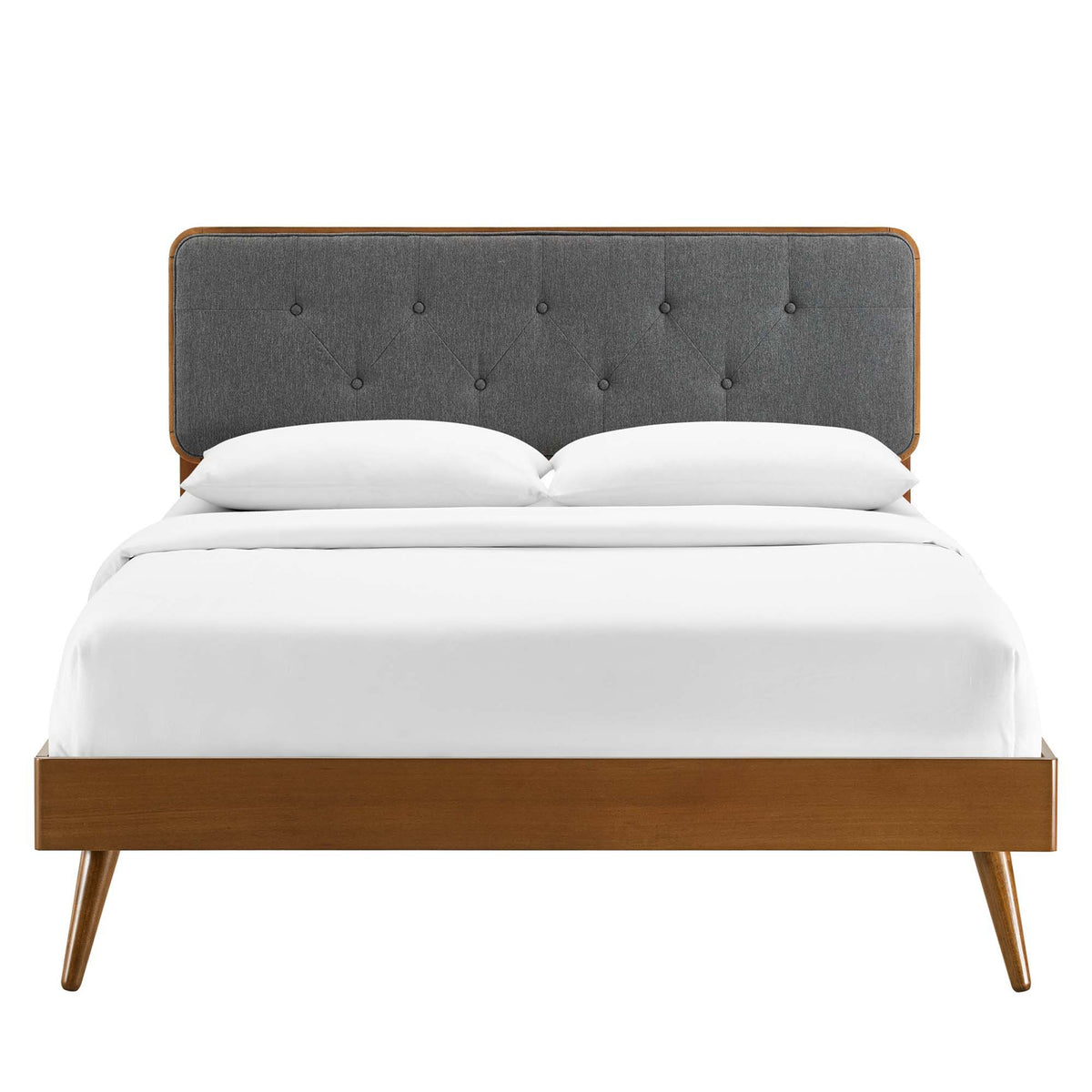 Bridgette Wood King Platform Bed With Splayed Legs by Modway