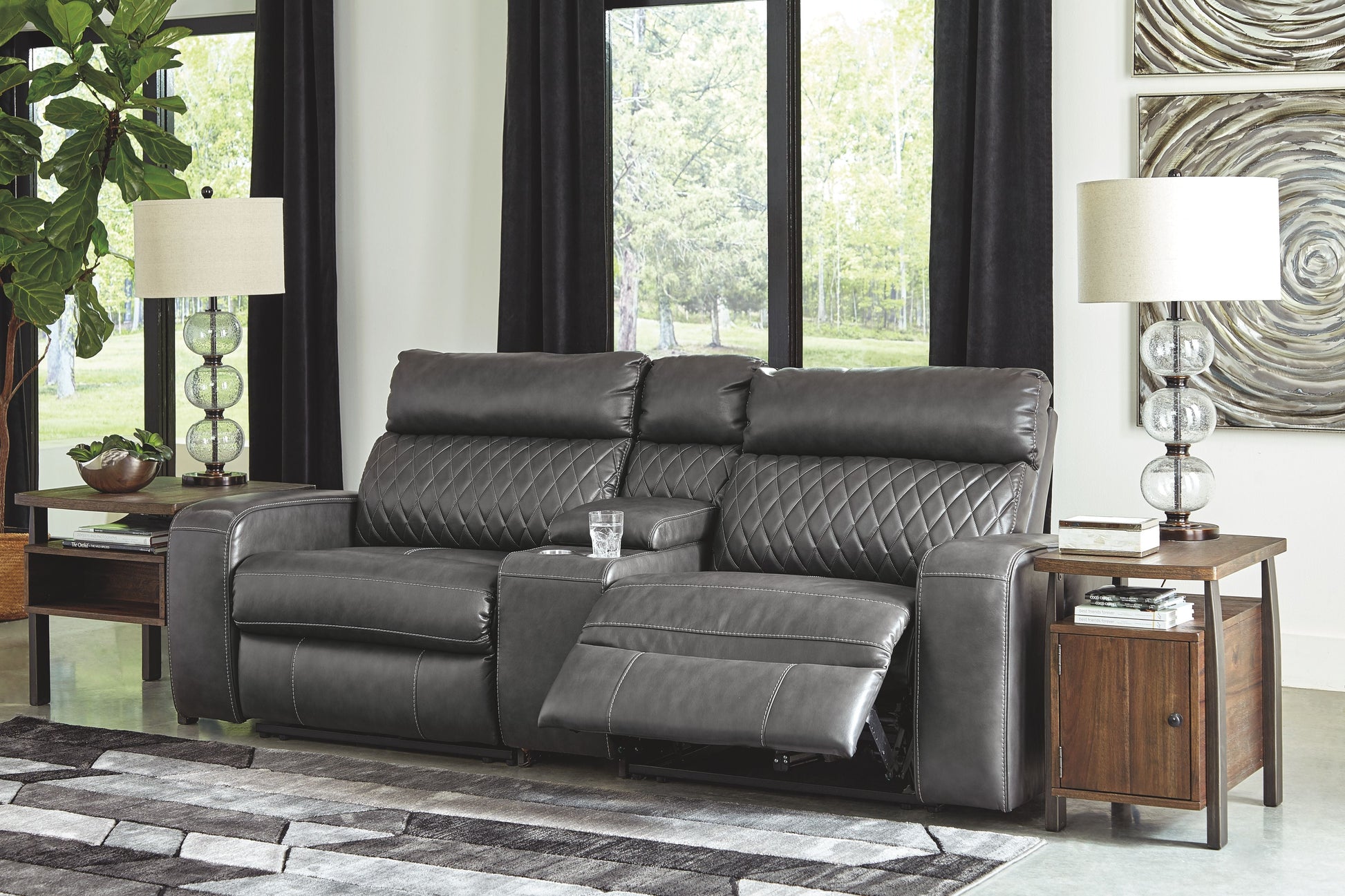 Signature Design by Ashley® Samperstone - Power Reclining Sectional | Meri Furniture