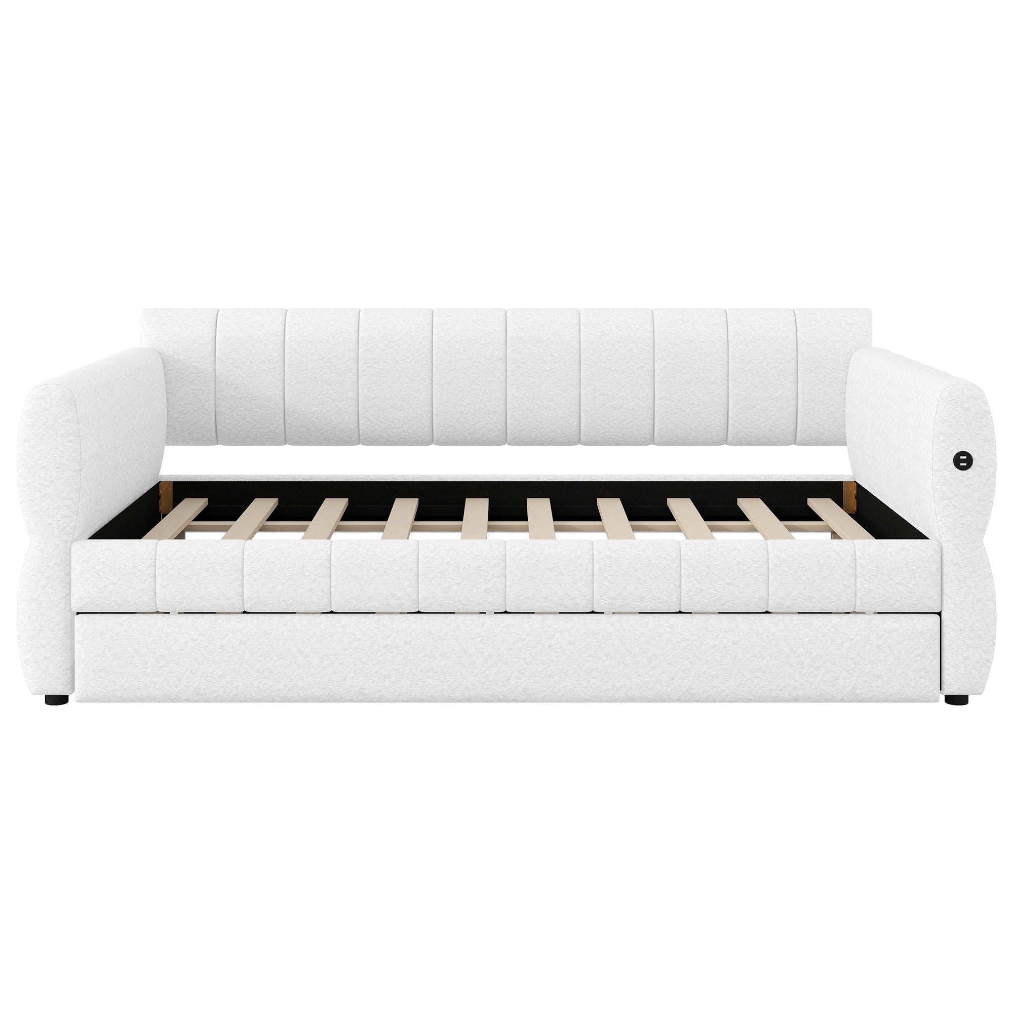 Upholstered Platform Bed With USB Charging