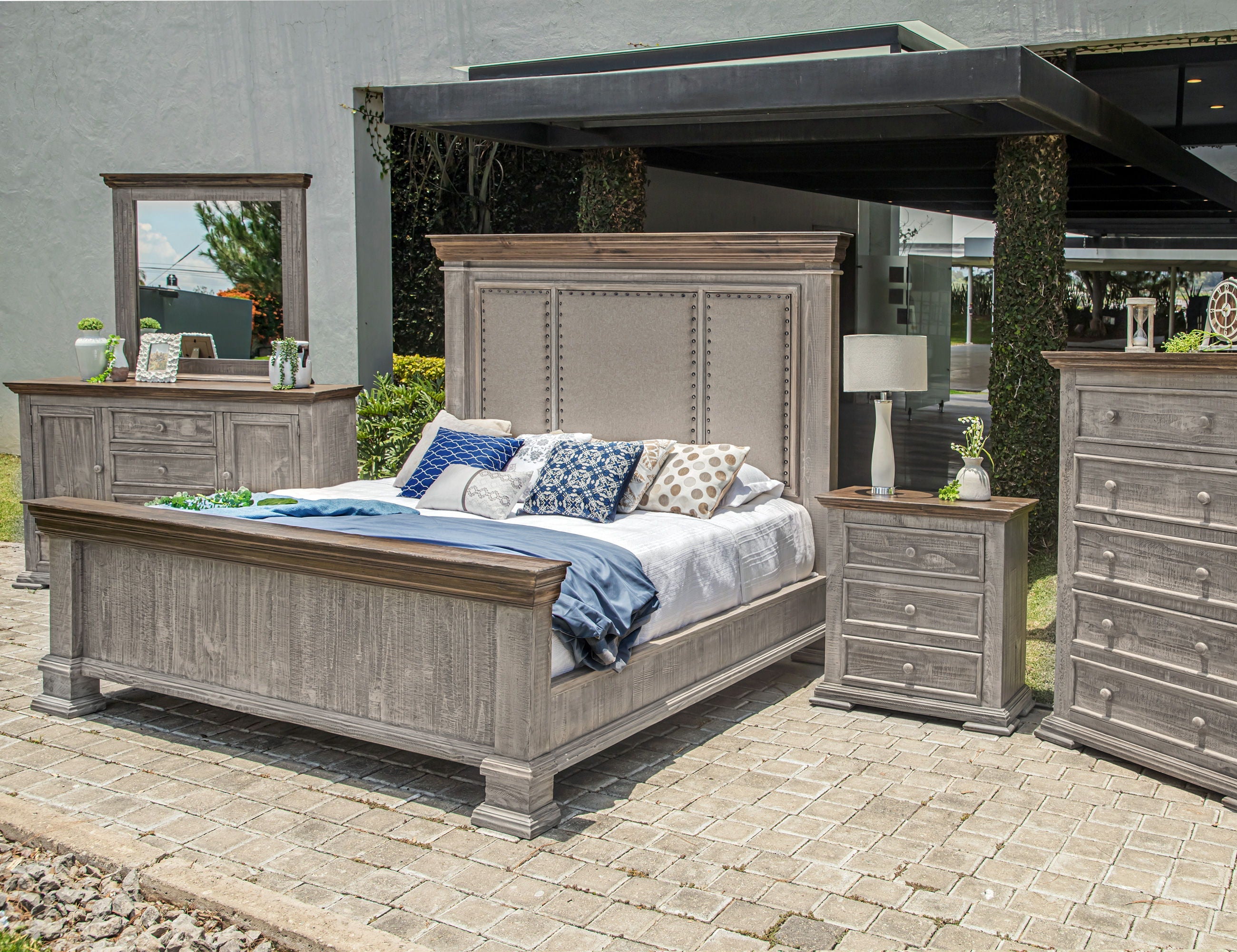 International Furniture Direct Catalina - Nightstand - Weathered Gray | Meri Furniture
