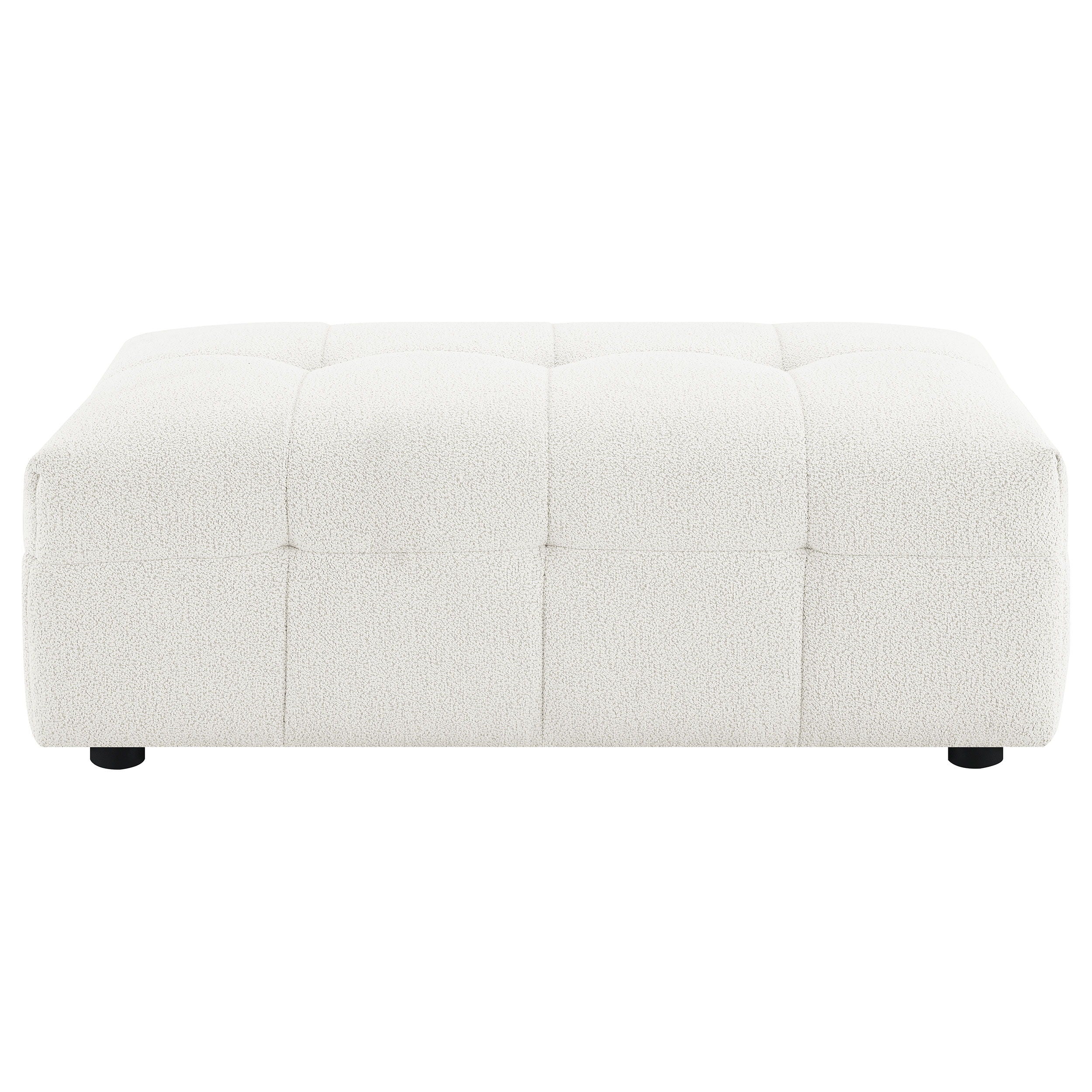 Coaster Fine Furniture Everly - Boucle Upholstered Rectangular Ottoman - White | Meri Furniture