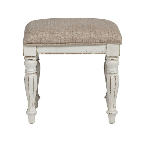 Magnolia Manor - Vanity Stool - White