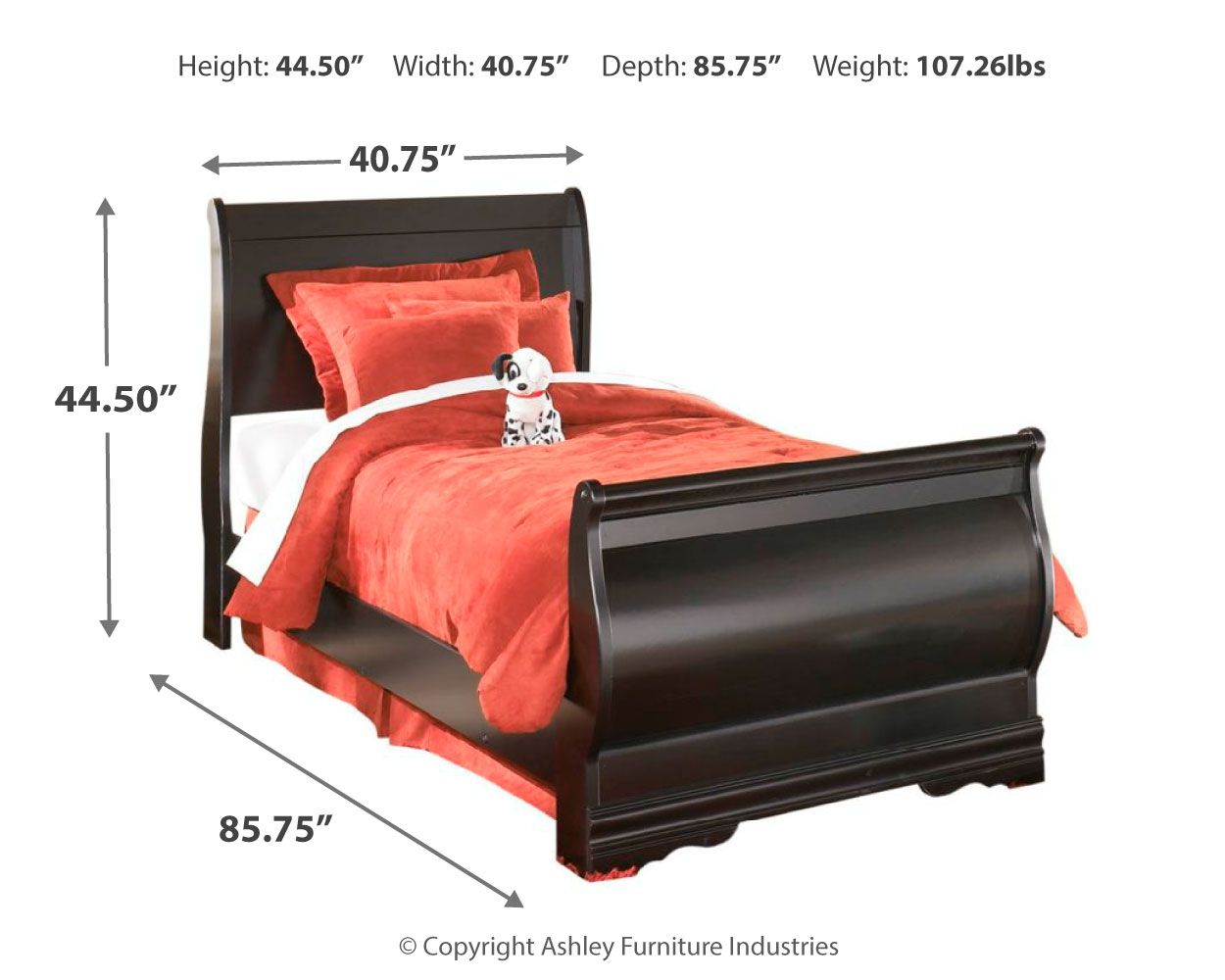 Signature Design by Ashley® Huey Vineyard - Sleigh Bed | Meri Furniture