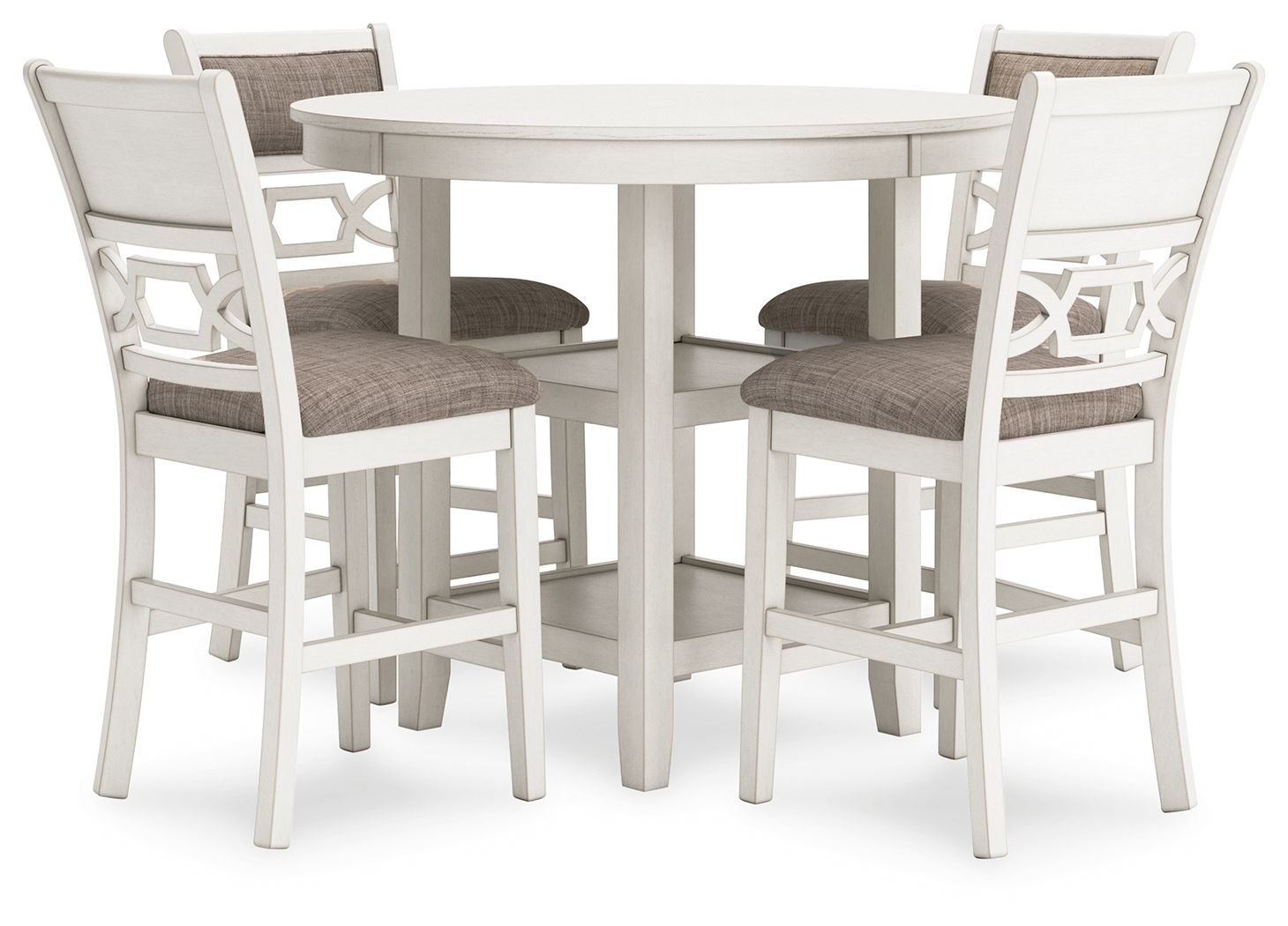 Signature Design by Ashley® Erinberg - Antique White - Dining Room Counter Table Set (Set of 5) | Meri Furniture