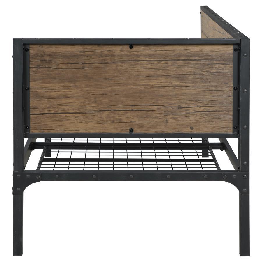 Coaster Fine Furniture Getler - Metal Twin Daybed - Weathered Chestnut | Meri Furniture