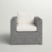 Aviara - Outdoor Club Chair Timeless Comfort With Plush Cushions - Gray Mix