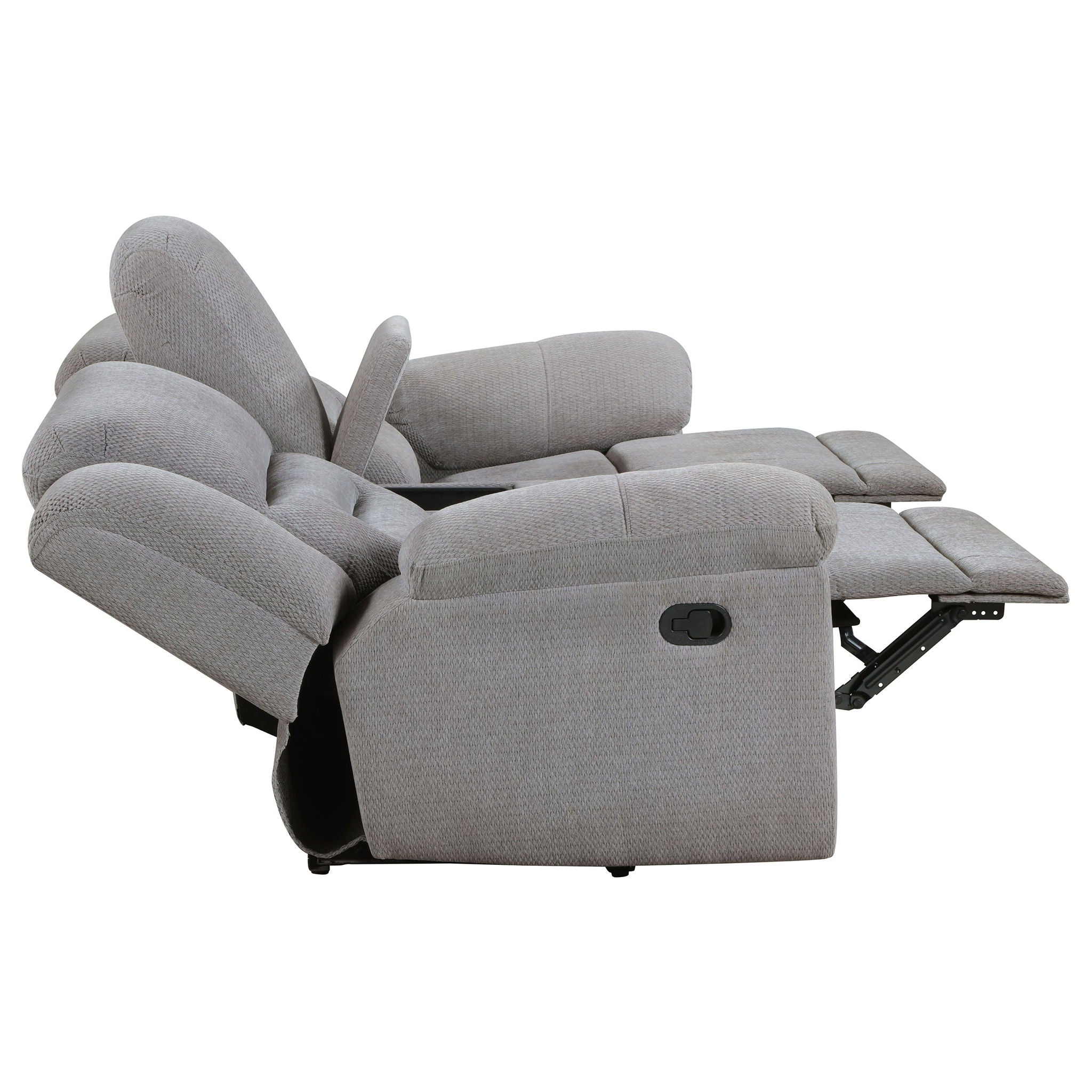 Sebring - 2 Piece Upholstered Reclining Sofa Set With Manual Recline - Gray