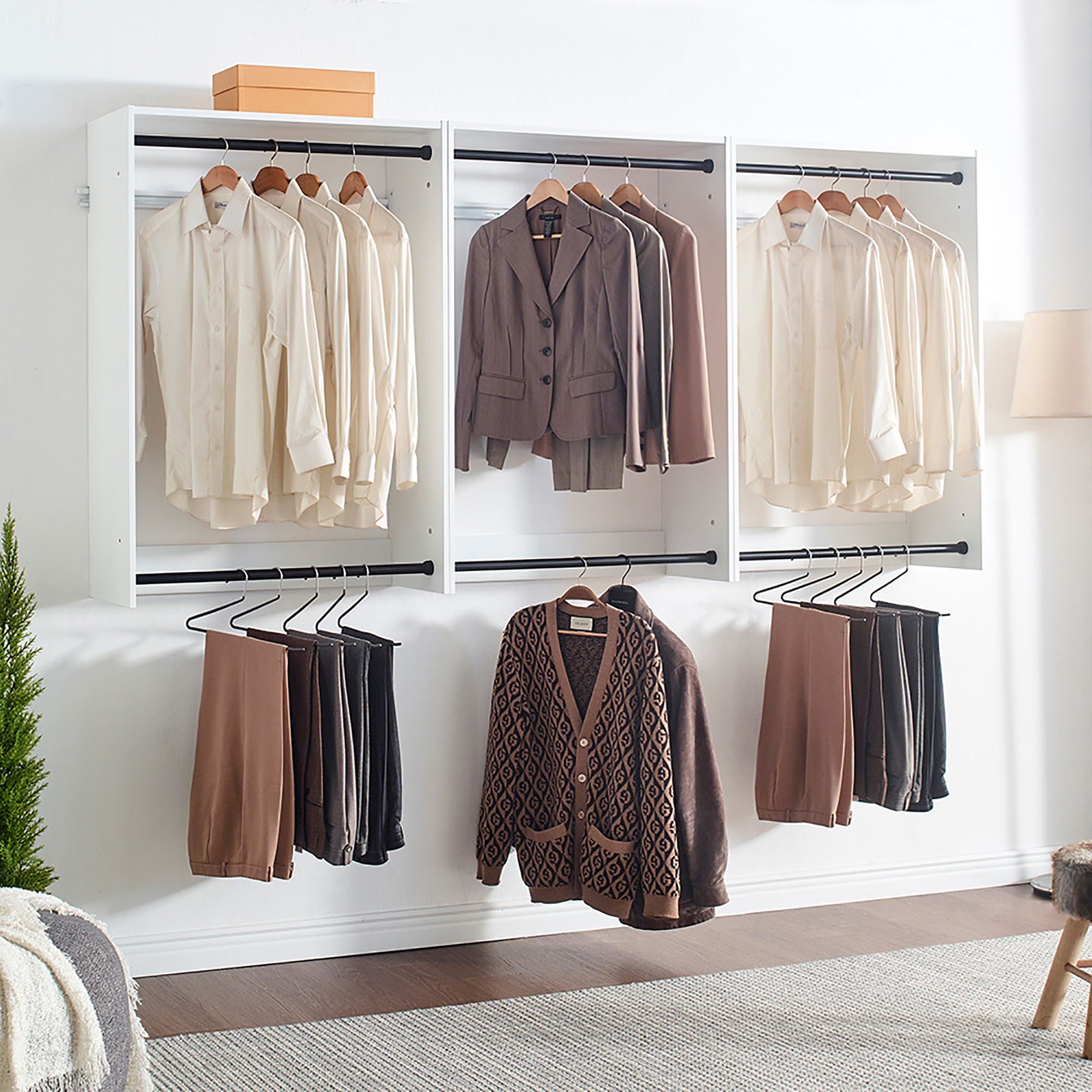 Devi - Wall Mounted Closet System, Modular Units