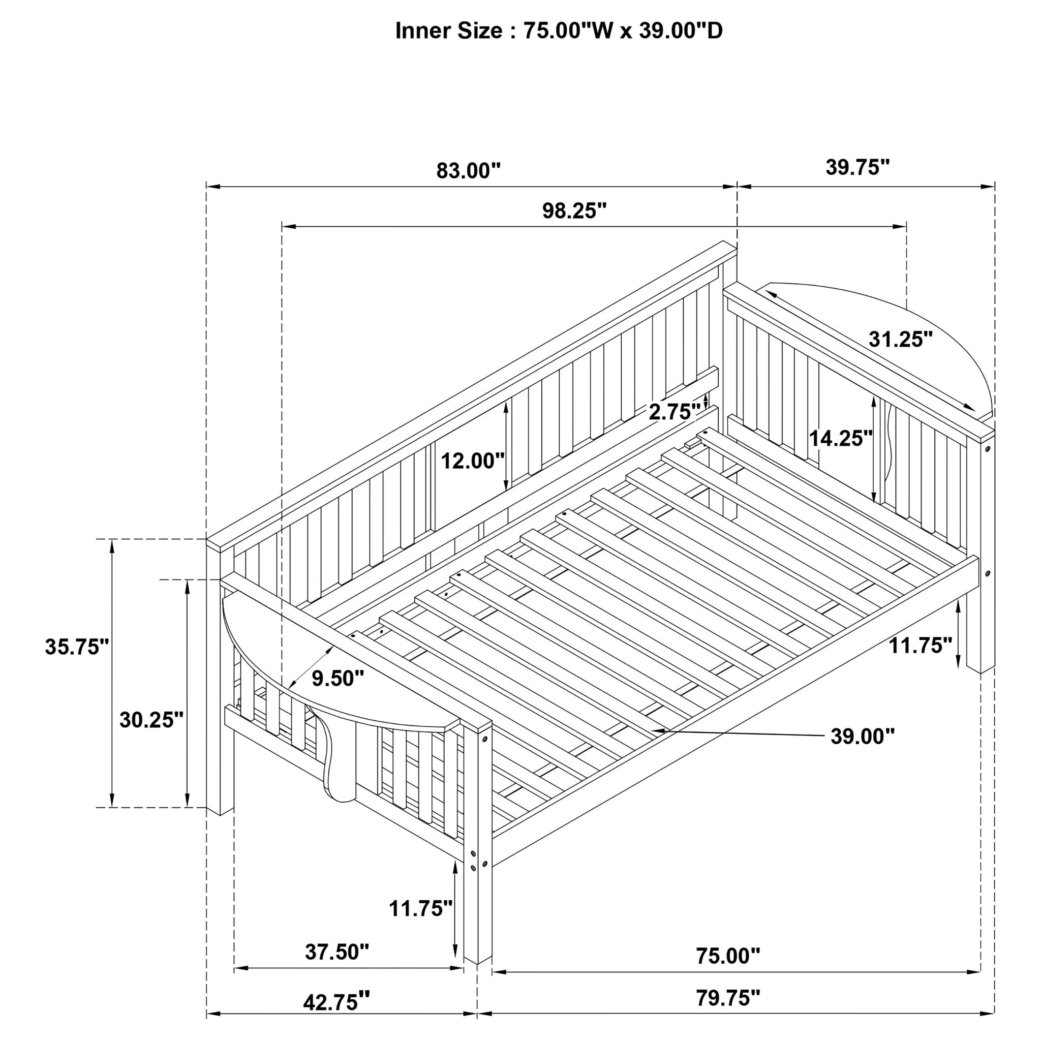 Albany - Daybed With Drop Down Table