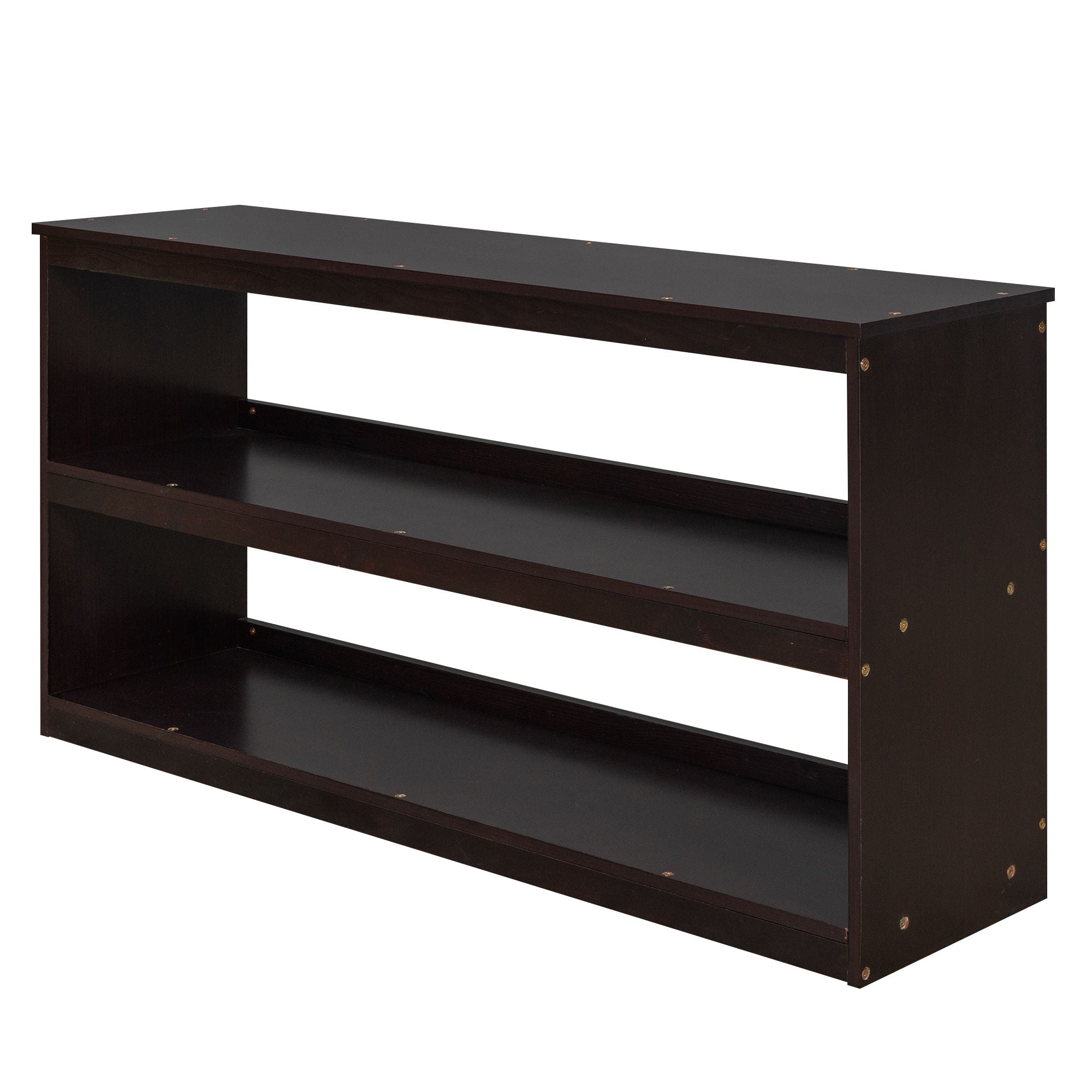 Loft Low Study Bed With Cabinet, Shelves And Rolling Portable Desk, Multiple Functions