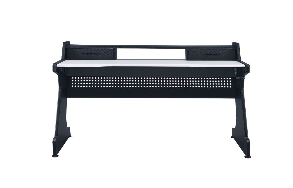 ACME Bigga - Gaming Table - Black & White Finish | Meri Furniture