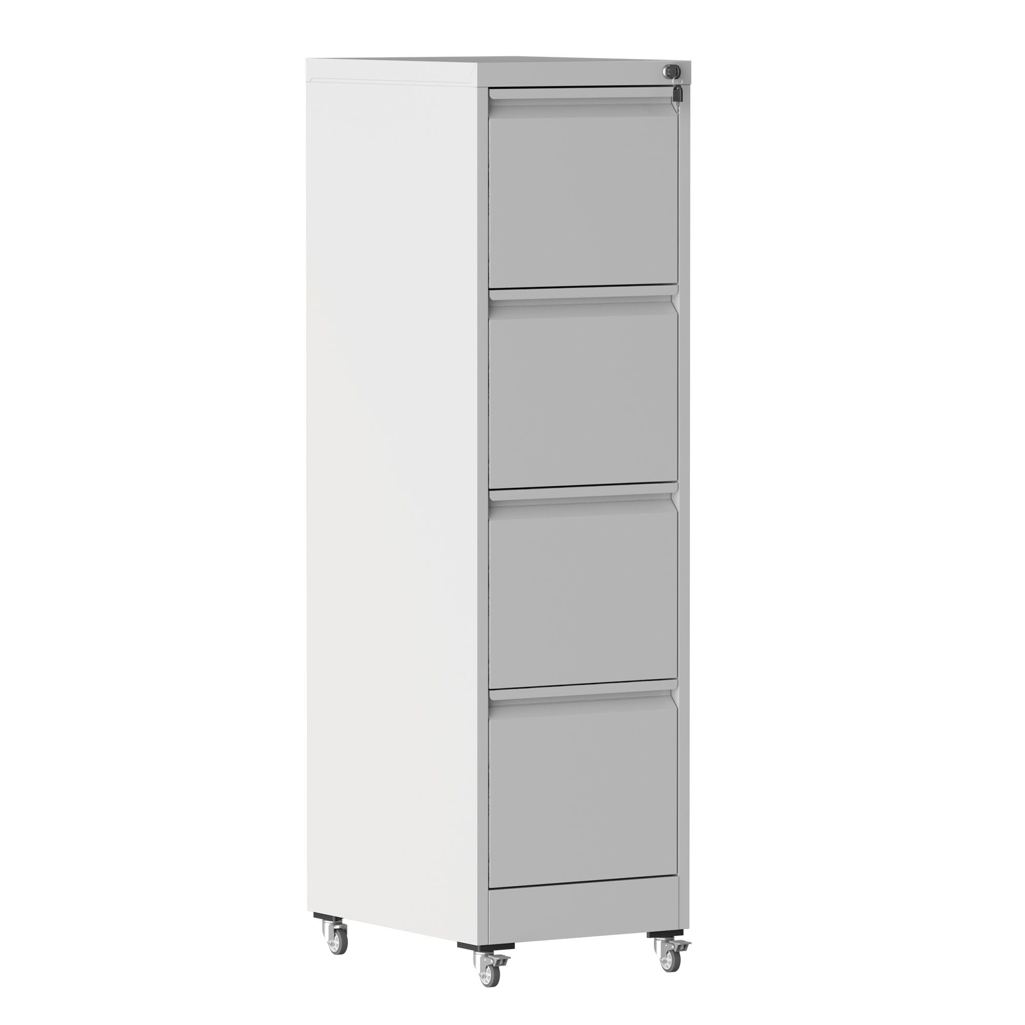 Drawer Metal Locking Vertical File Cabinet With Wheels Heavy Duty Lockable Storage