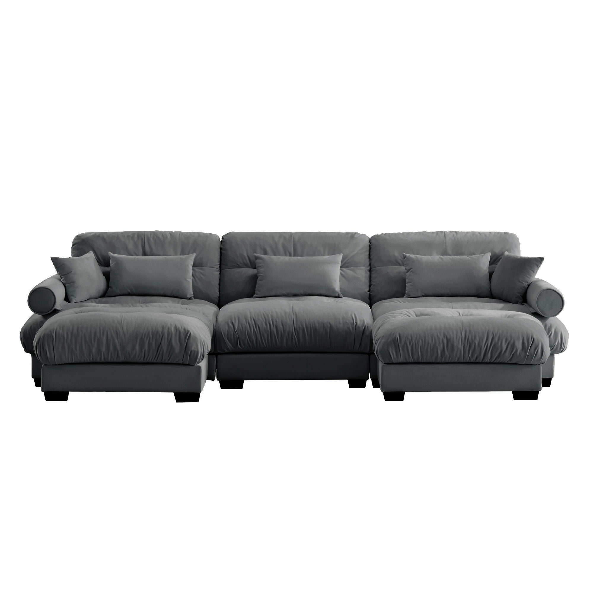 Super Comfort Oversized Modular Sectional Sofa With Movable Ottoman