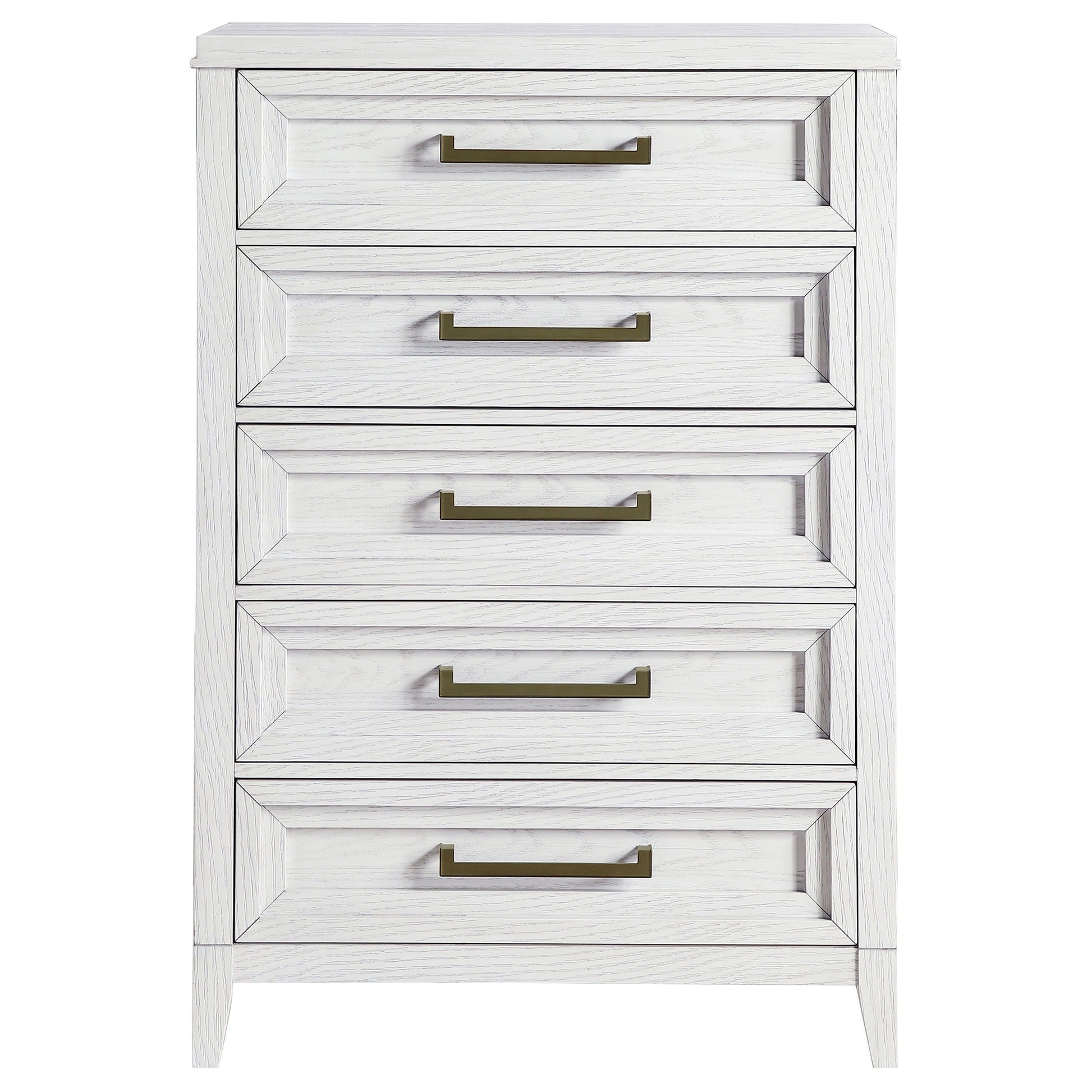 Coaster Fine Furniture Marielle - 5-Drawer Bedroom Chest - Distressed White | Meri Furniture