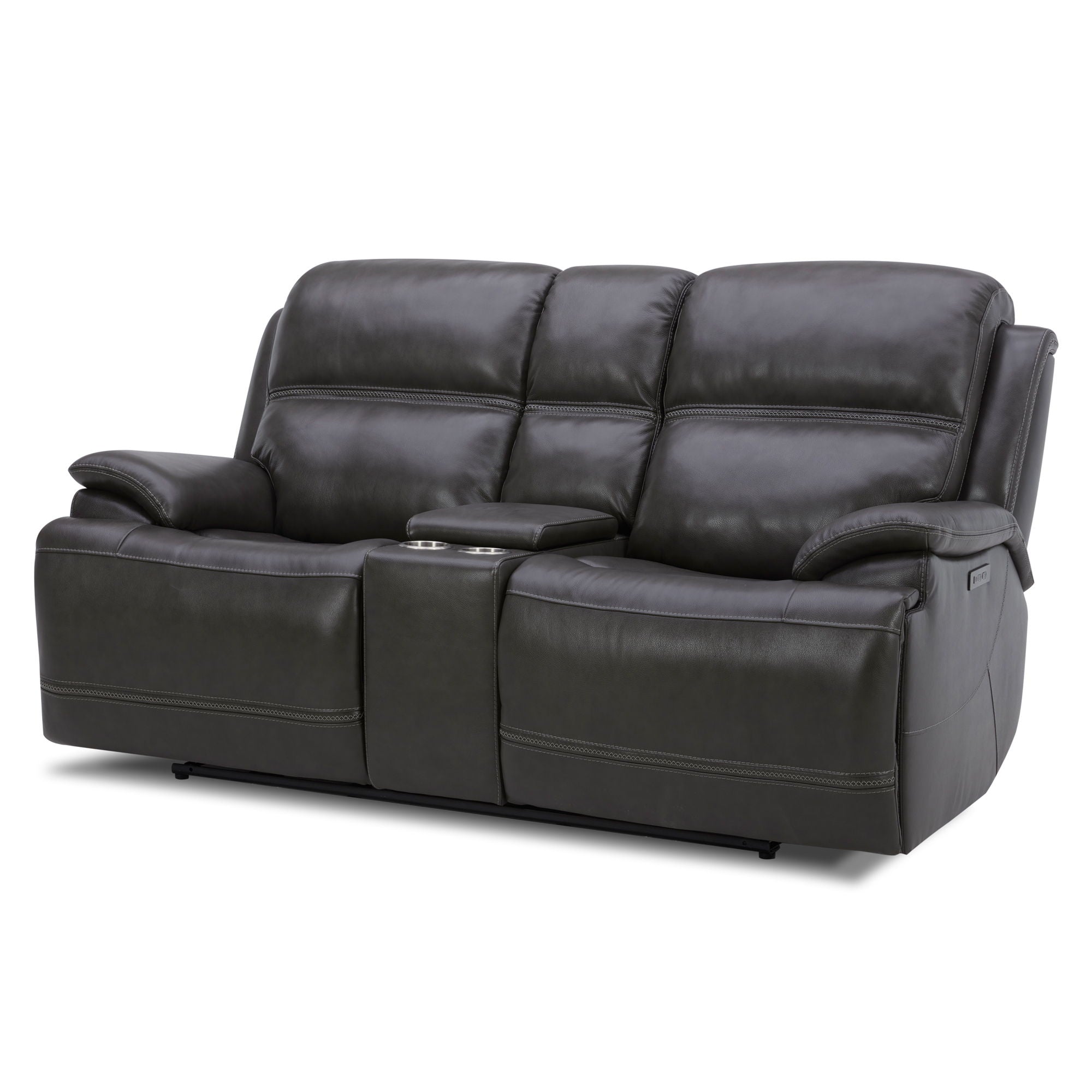 Liberty Furniture Bentley - Loveseat With Console P2 & ZG - Graphite | Meri Furniture