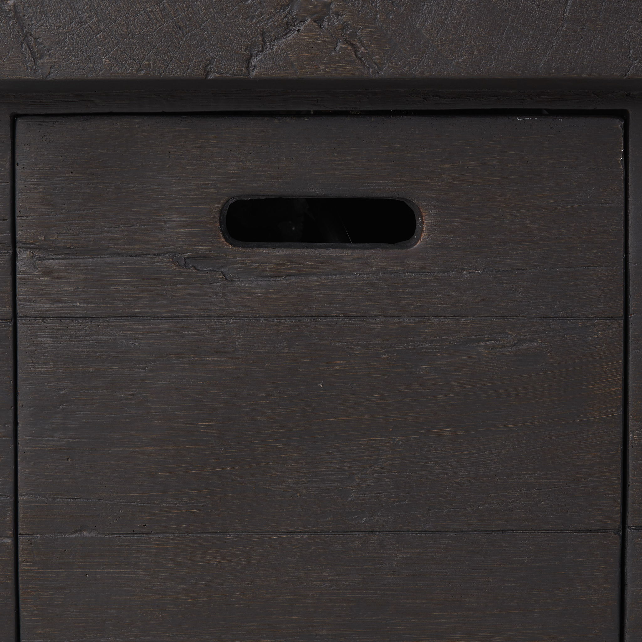 Custer - Rectangular Fire Pit 50, 000 Btu Magnesium Oxide - Brown