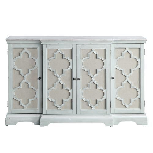 ACME Adelle - Console Table - Pearl Silver | Meri Furniture