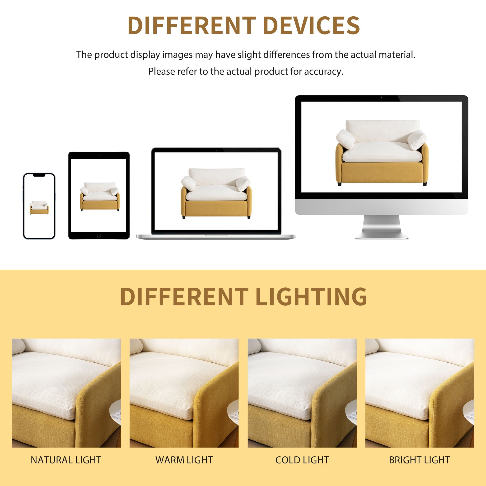 Oversized Single Sofa Chair Wide And Deep Seat, Modern Upholstered Comfy Blocking Couch Lounge With Pillows