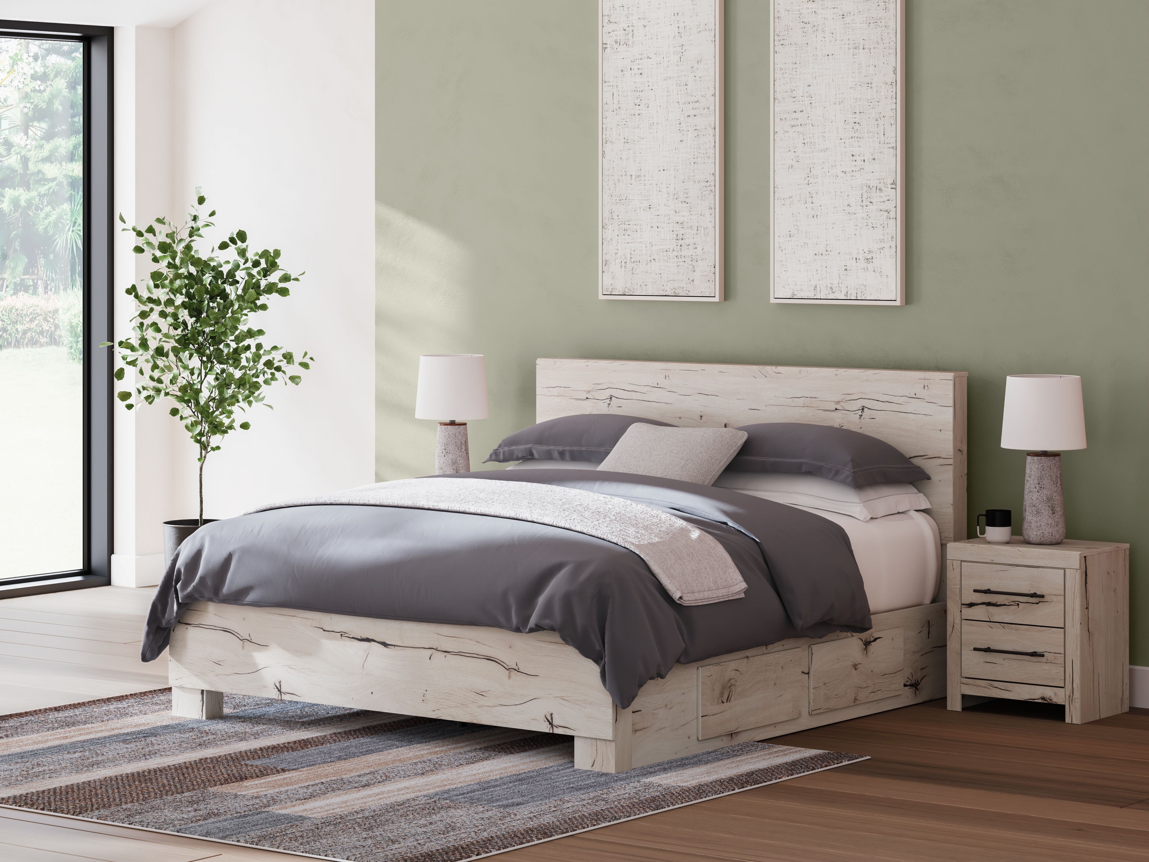 Signature Design by Ashley® Lawroy - Panel Bed With Storage | Meri Furniture