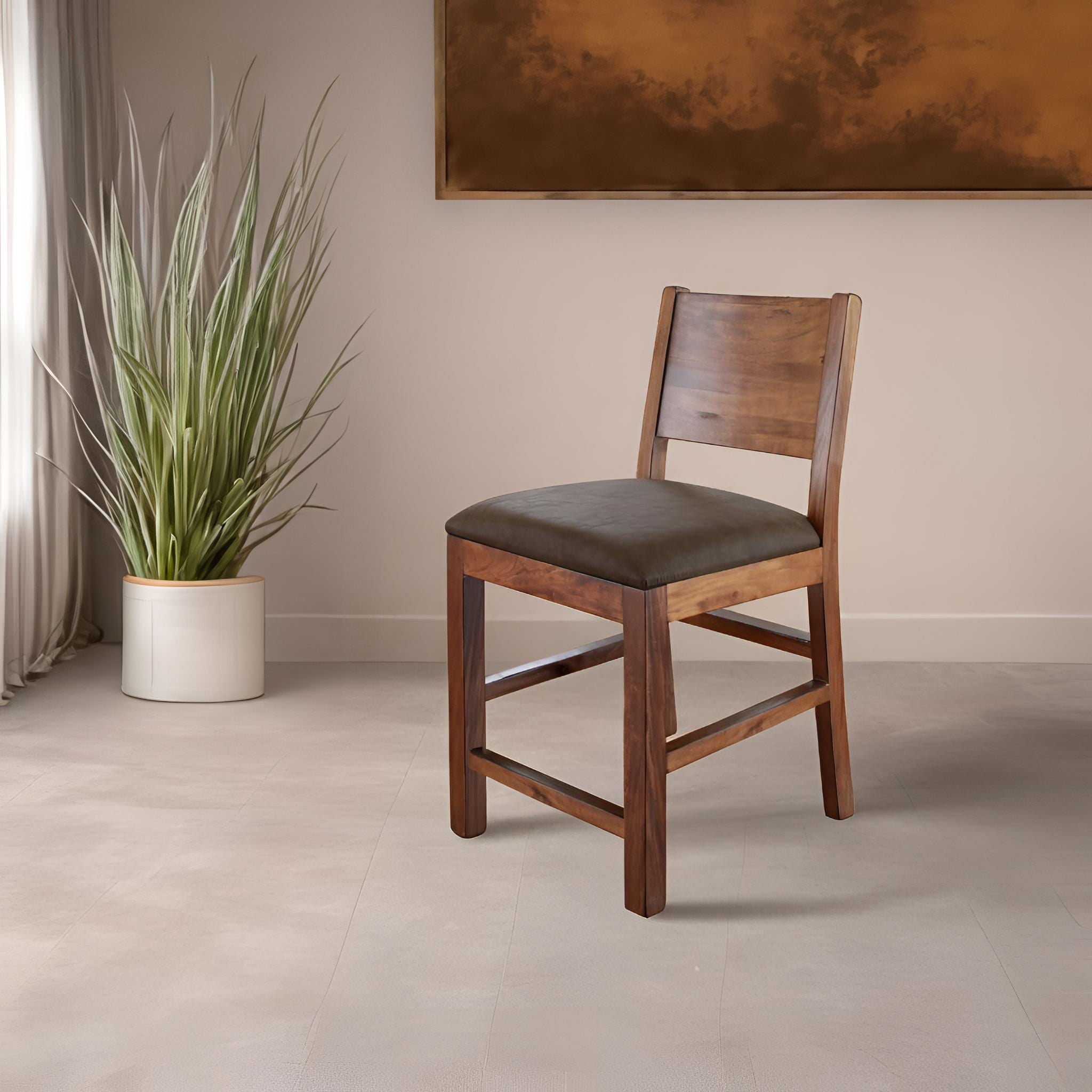 International Furniture Direct Parota - Barstool (Set of 2) | Meri Furniture