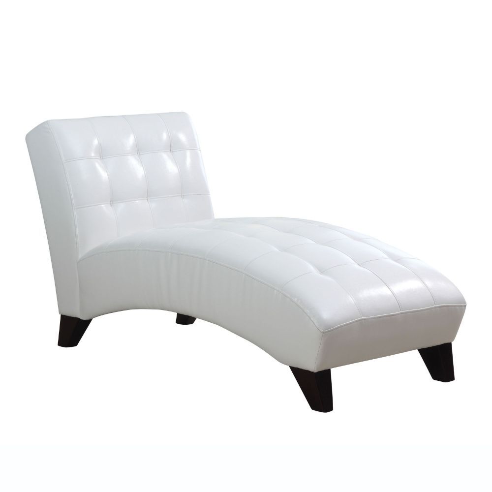 ACME The Anna lounge chaise features PU for comfort and style as well as stylish arch seat and tufted design for an elegance modern look. | Meri Furniture