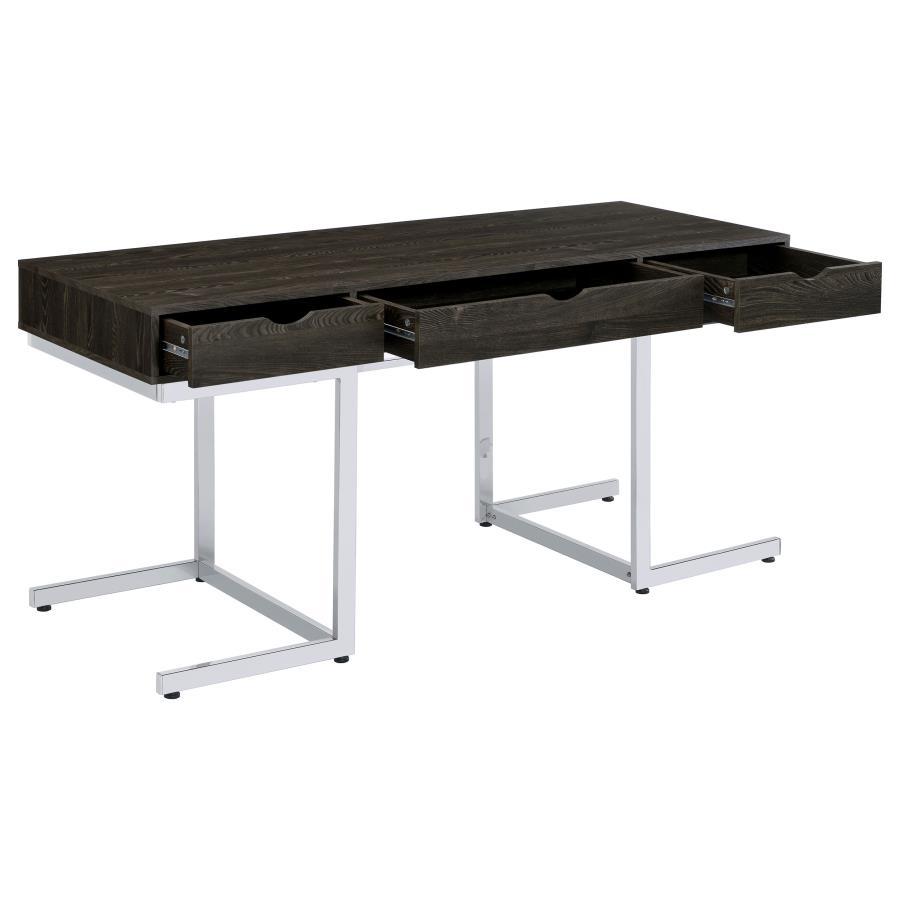 Coaster Fine Furniture Noorvik - 3 Piece Computer Desk And File Cabinet Set - Dark Oak | Meri Furniture