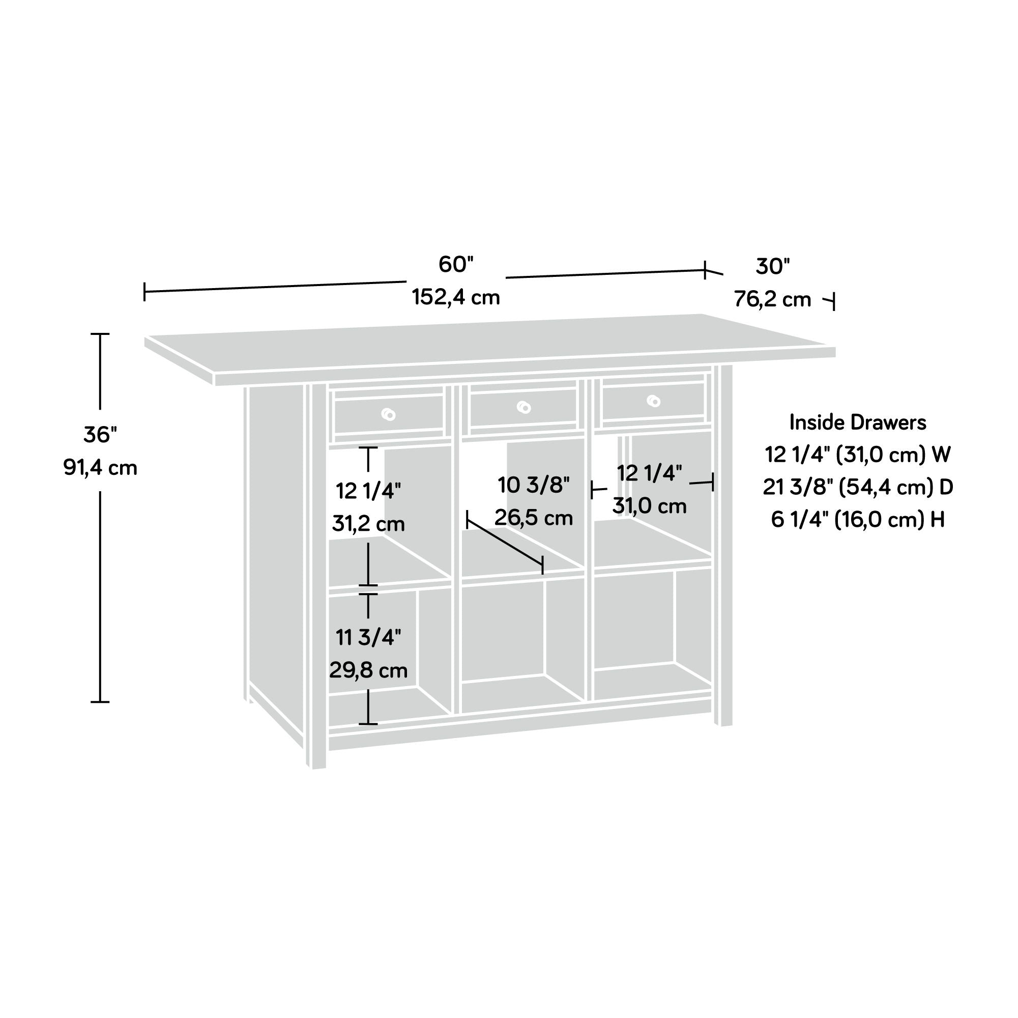 Durable Craft Work Table with Storage