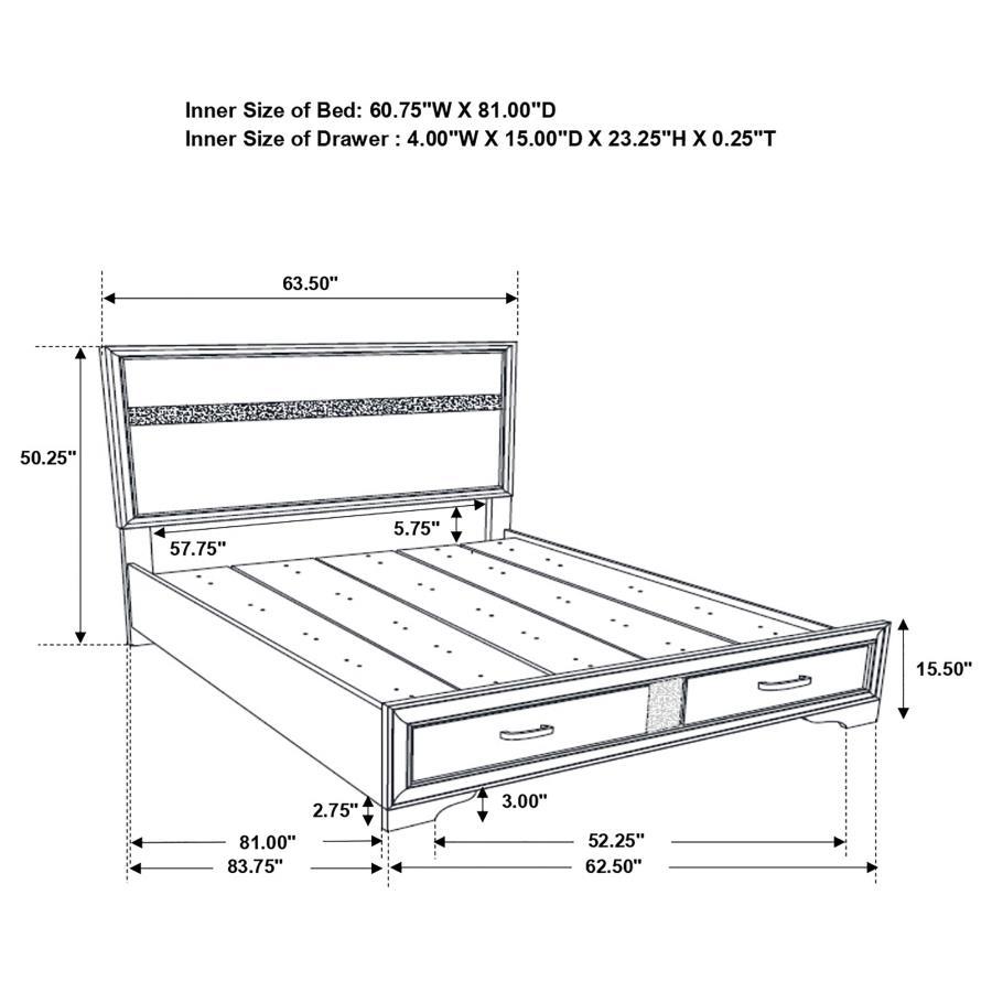 Coaster Fine Furniture Miranda - Storage Wood Panel Bed | Meri Furniture