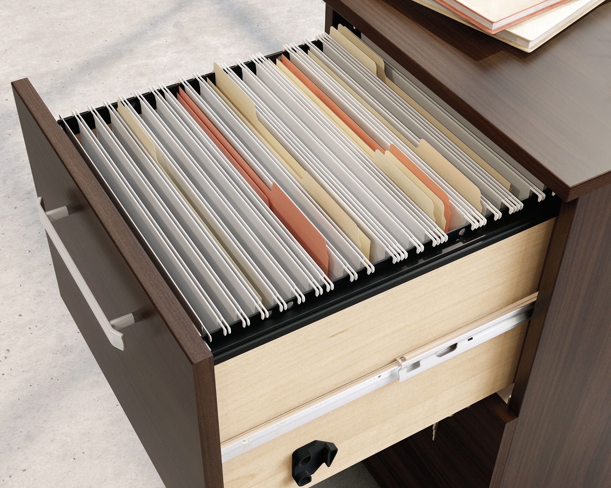 2-Drawer Mobile File Cabinet in Noble Elm