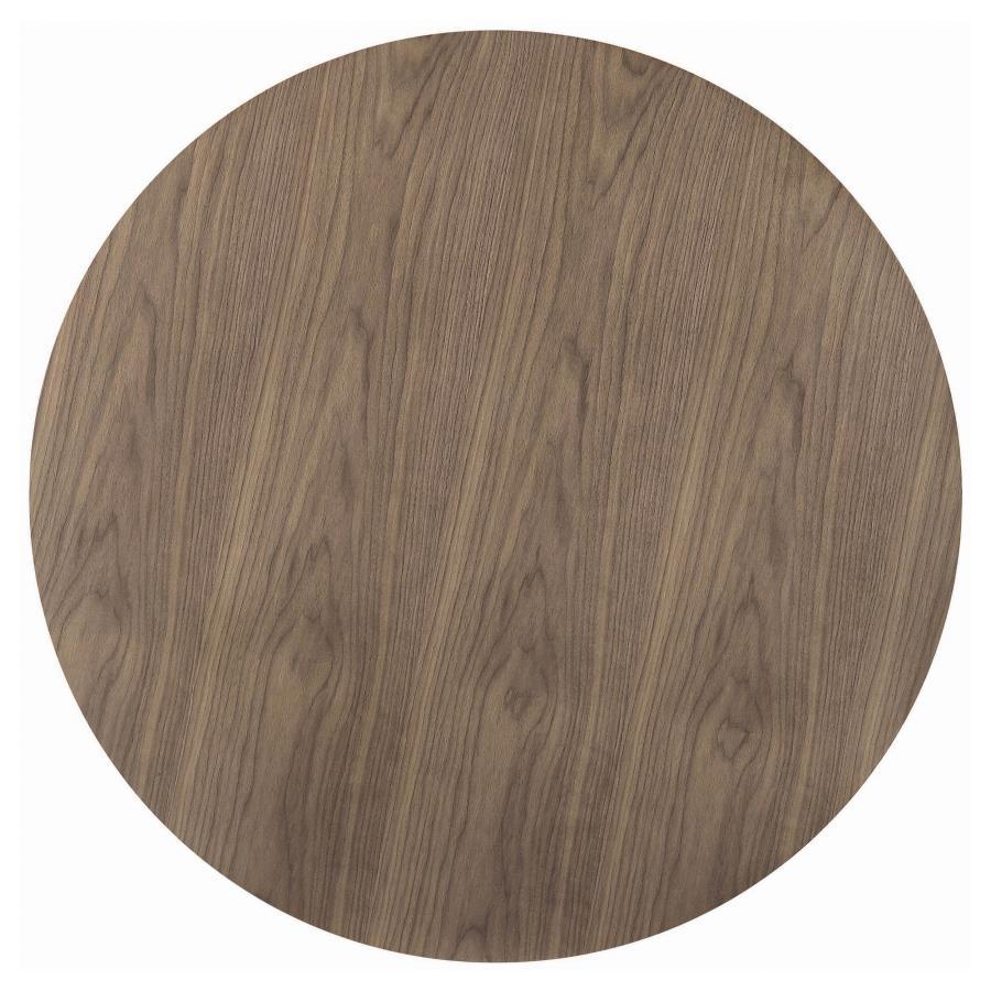 Coaster Fine Furniture Cora - Round Wood Top Dining Table - Brown Walnut | Meri Furniture