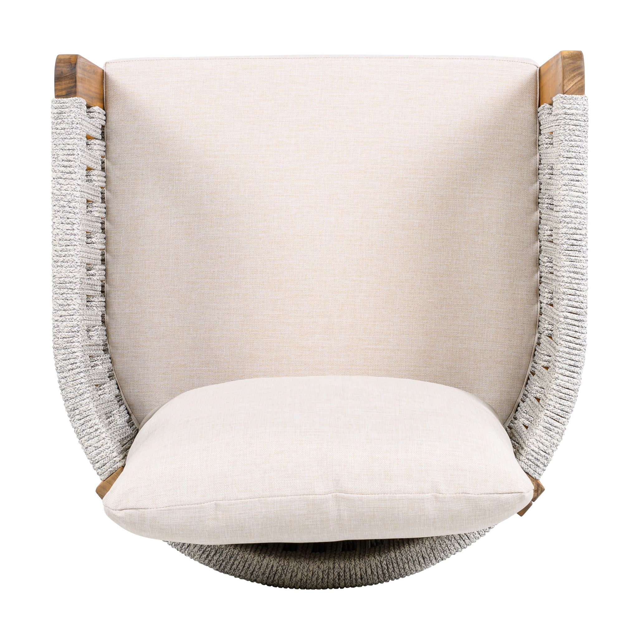 Outdoor Dining Chairs With Mix Rope Handles (Set of 2)