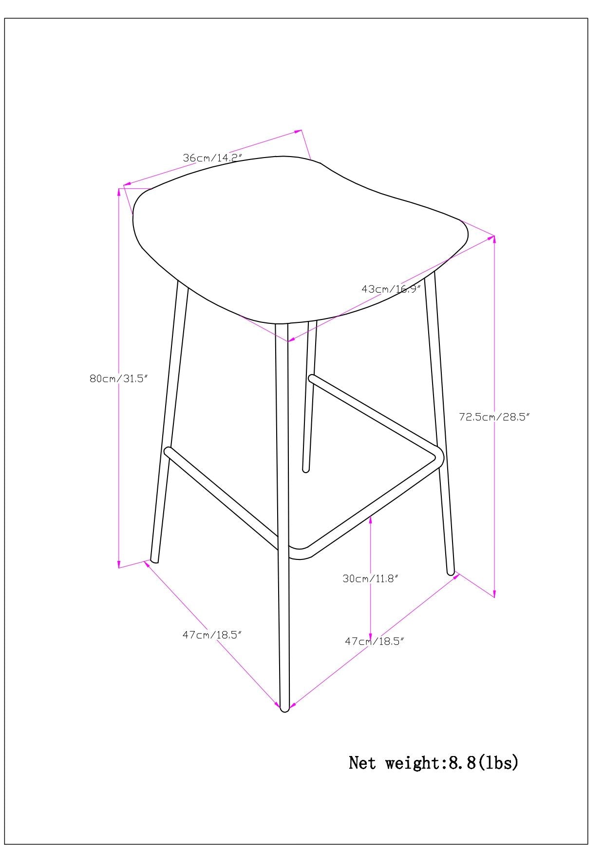 Dafney - pholstered Bar Stool (Set of 2)
