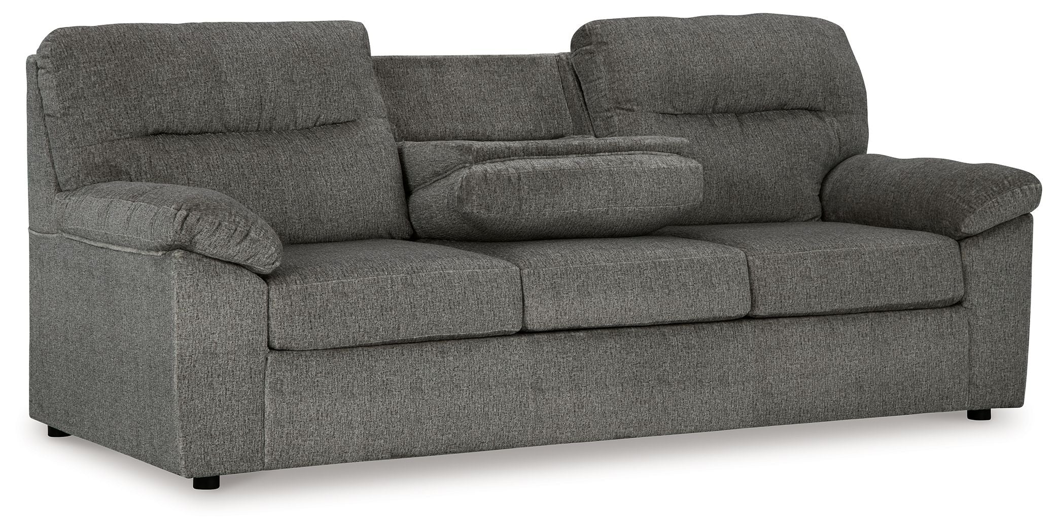 Signature Design by Ashley® Bindura - Mineral - Sofa With Drop Down Table | Meri Furniture