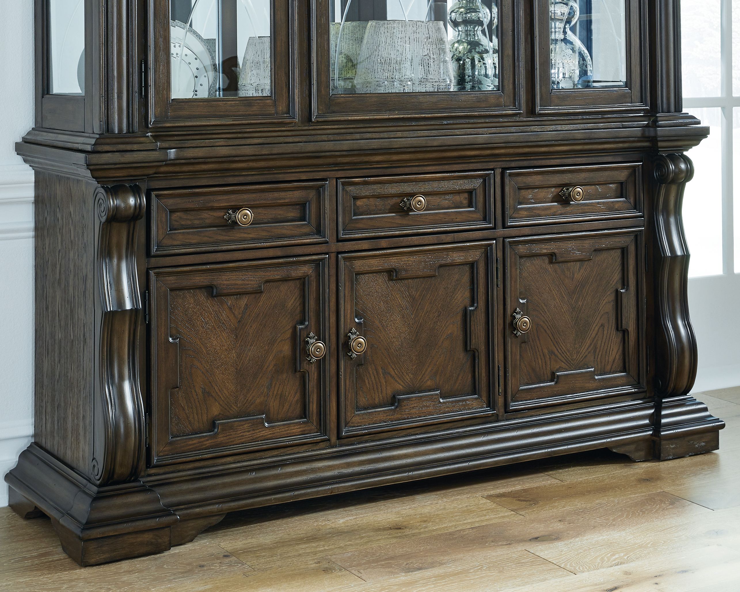 Signature Design by Ashley® Maylee - Dark Brown - Dining Room Buffet | Meri Furniture
