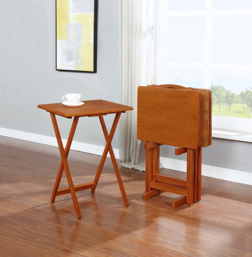 Coaster Fine Furniture Donna - TV Tray Table Set With Stand | Meri Furniture