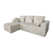 Corner Combination Sofa Sectional Couch With Soft Plush Fabric