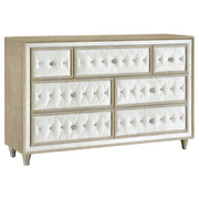 Coaster Fine Furniture Antonella - 7-Drawer Upholstered Dresser | Meri Furniture