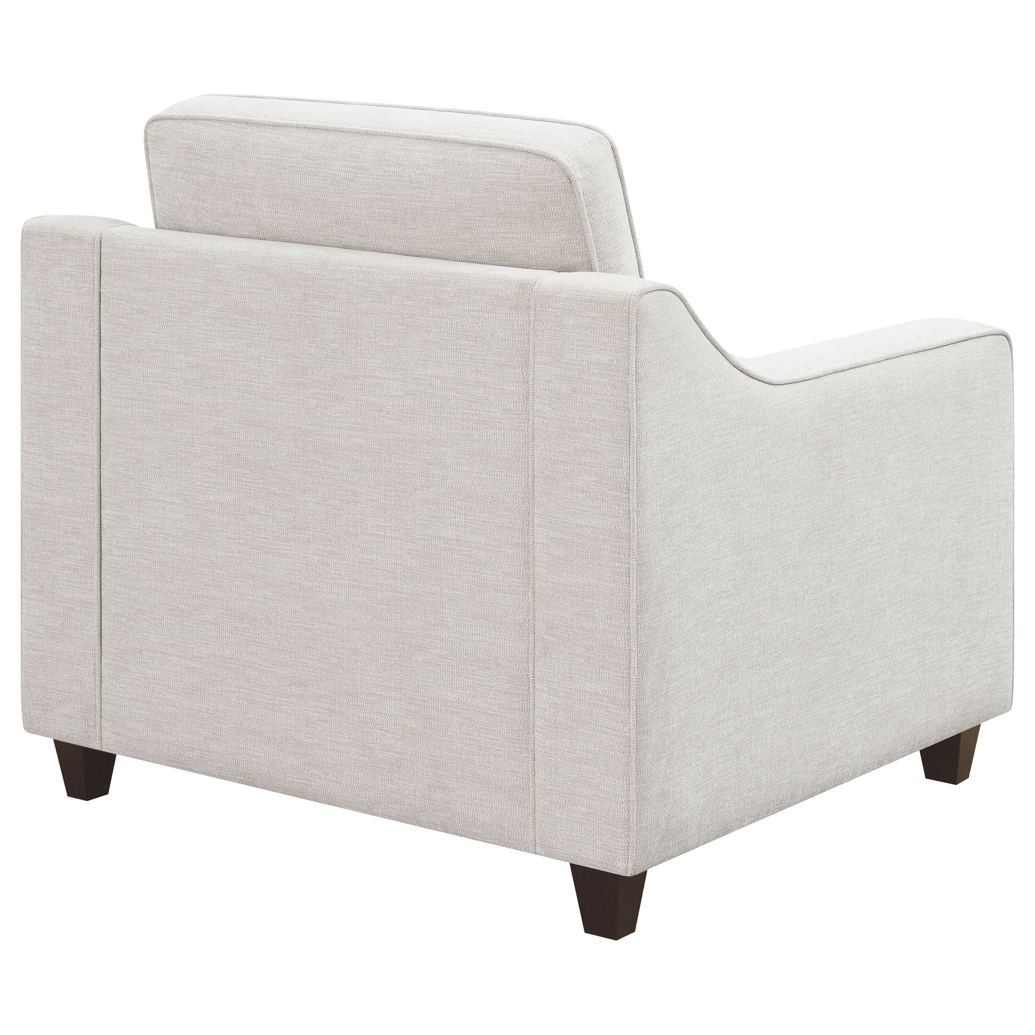 Mahaffey - Upholstered Sloped Track Arm Chair - Beige