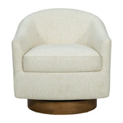 Upholstered Swivel Chair - Cream
