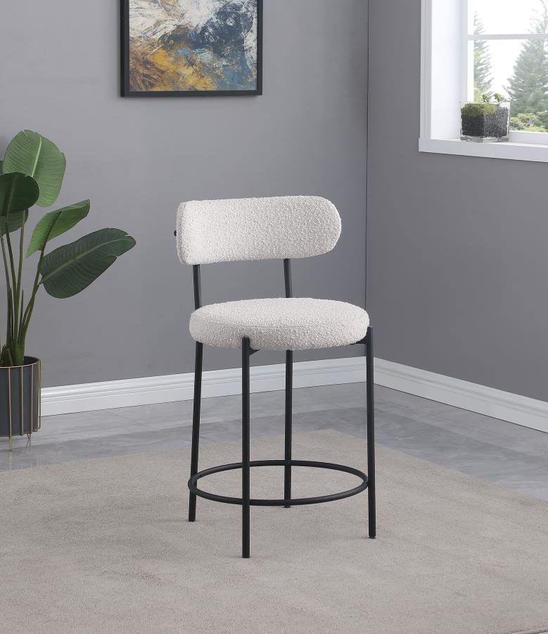 Coaster Fine Furniture Viola - Boucle Upholstered Bar Stool (Set of 2) | Meri Furniture