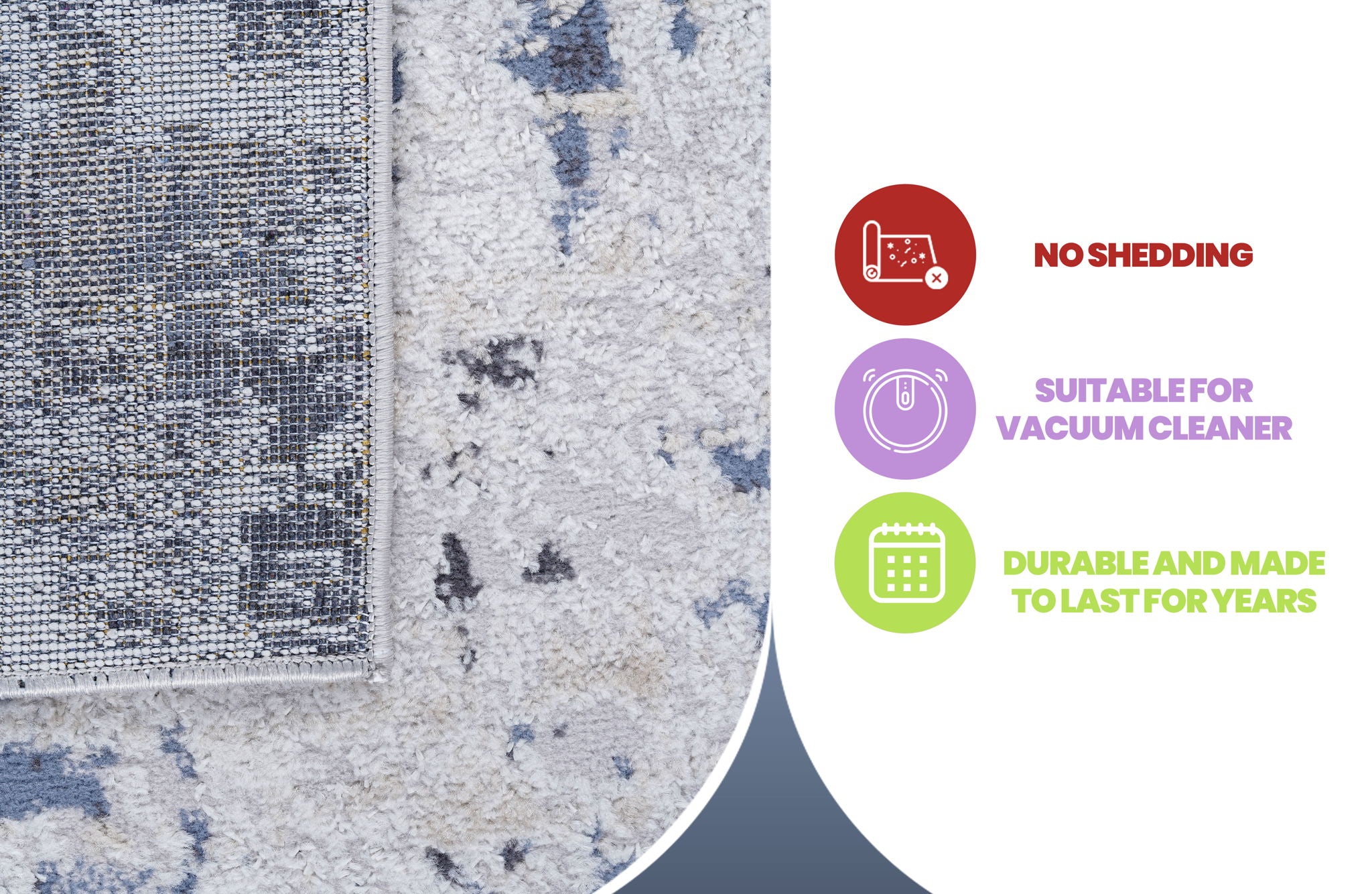 Payas - 6' X 9' Abstract Area Rug - Gray / Denim